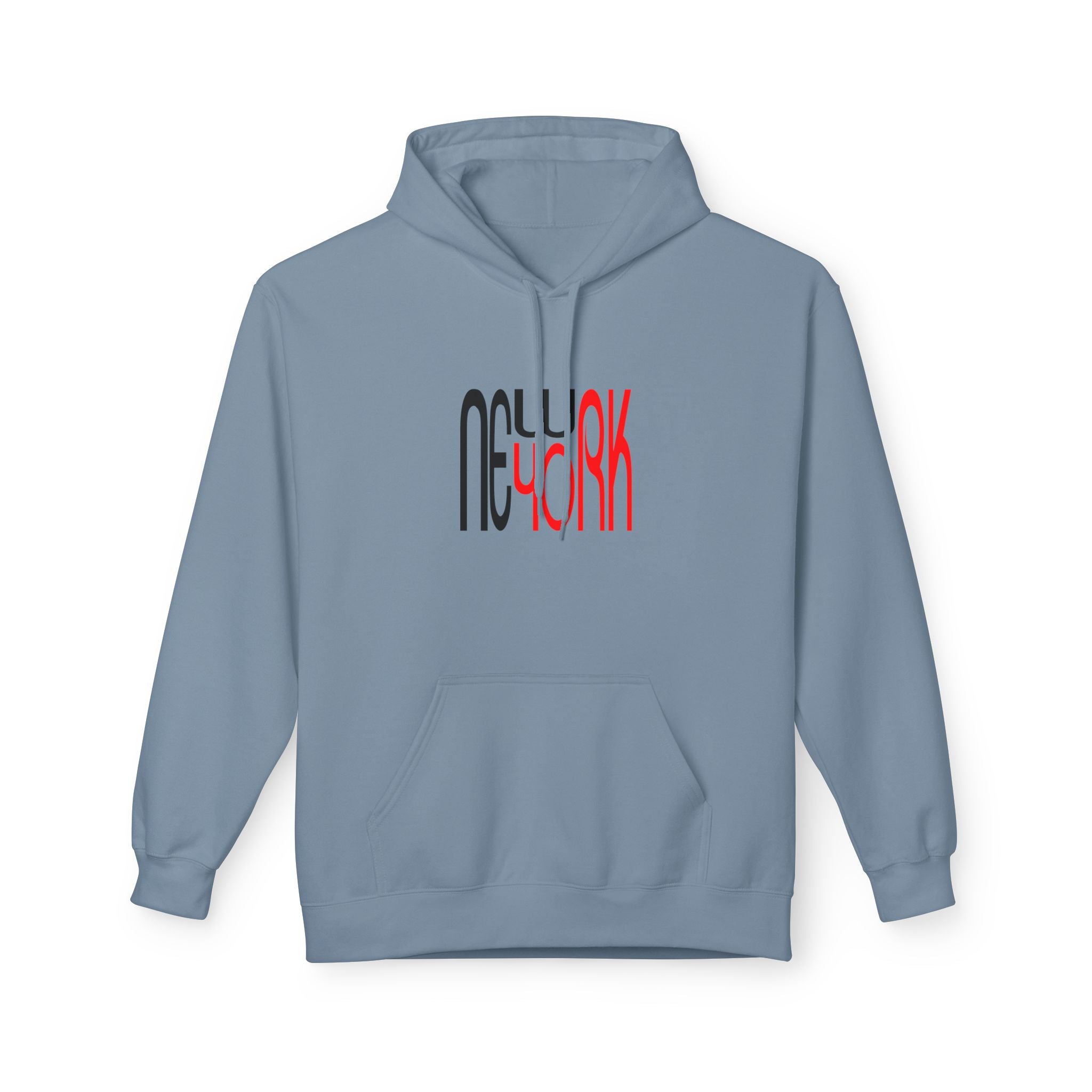 New York Retro Red Black Typography HoodieUnisex Hoodie
