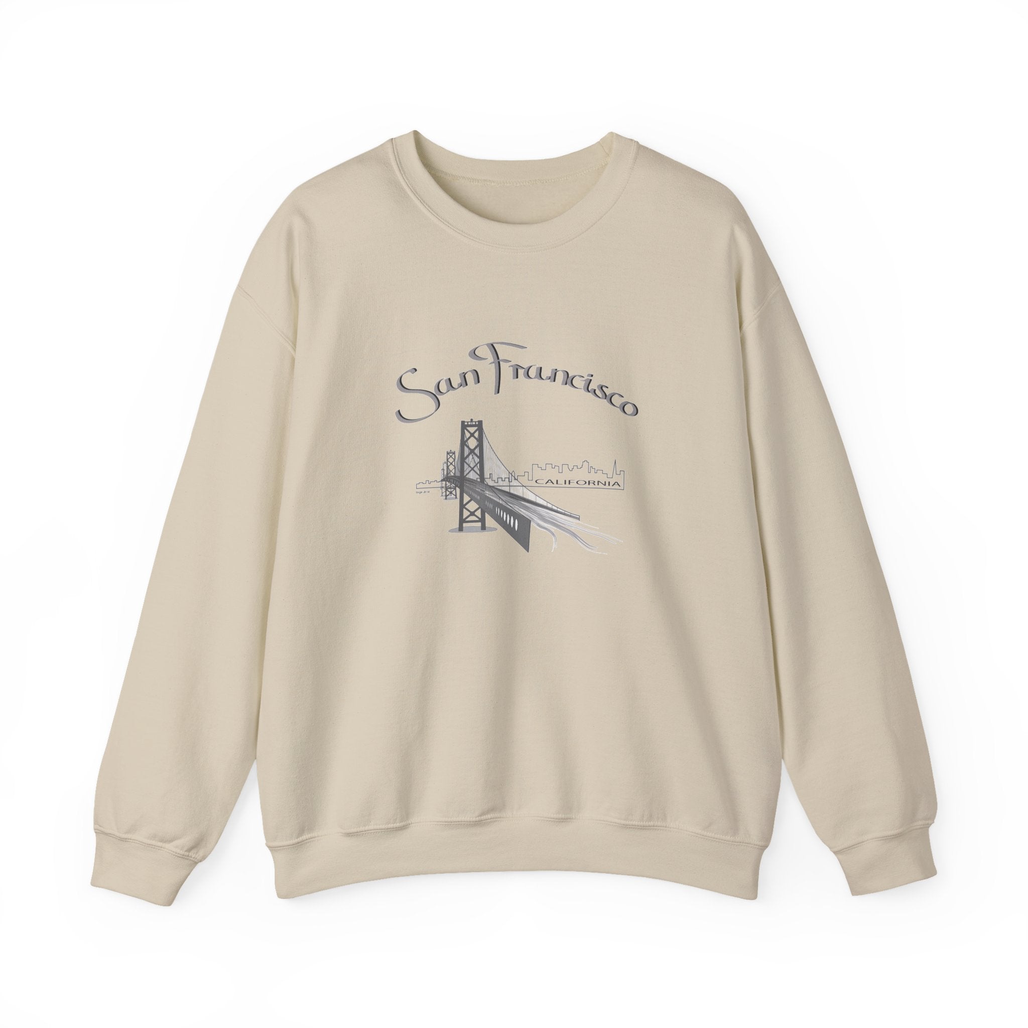 San Francisco Bridge Crewneck Sweatshirt — Vintage City Skyline Pullover