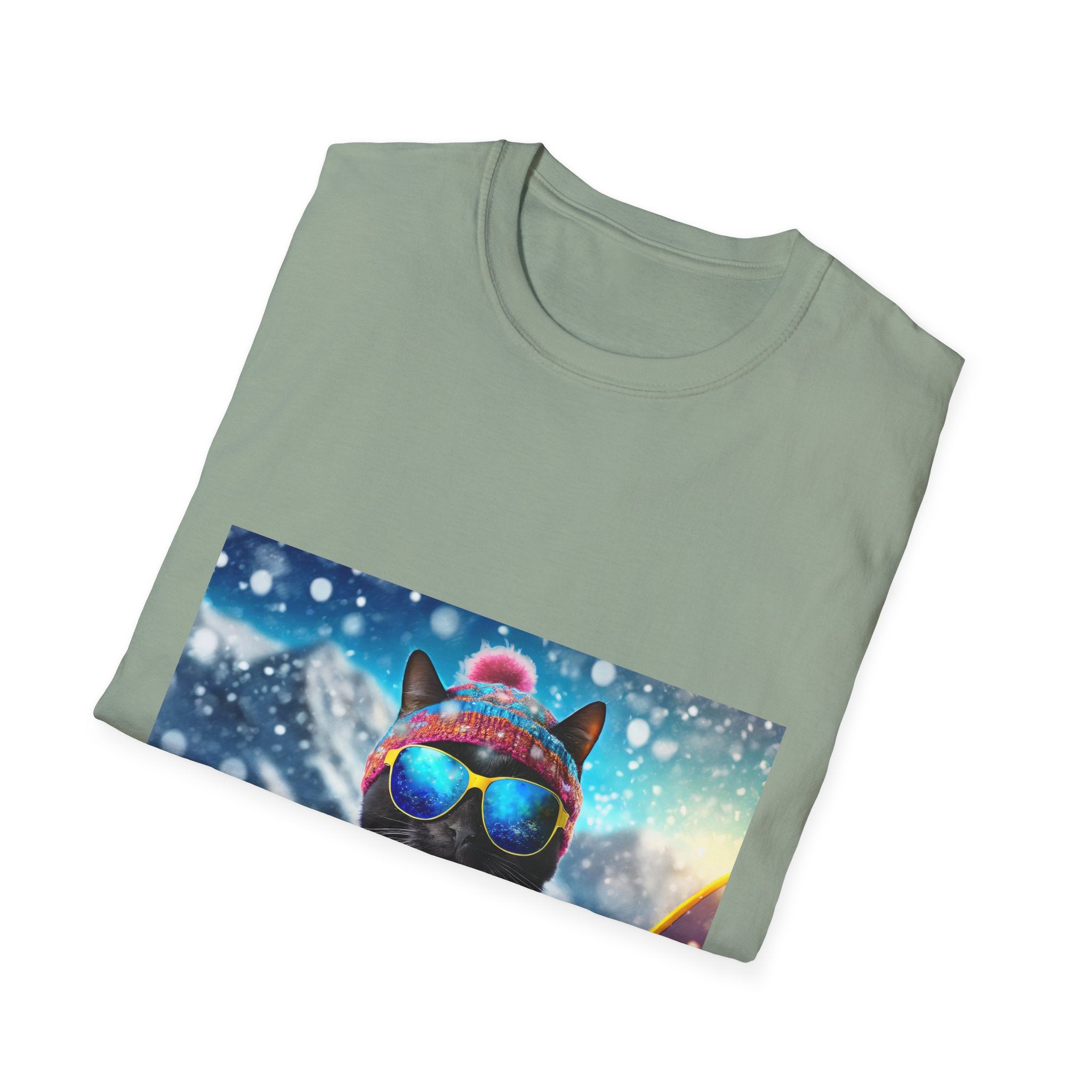 Cool Snow Cat Graphic Tee