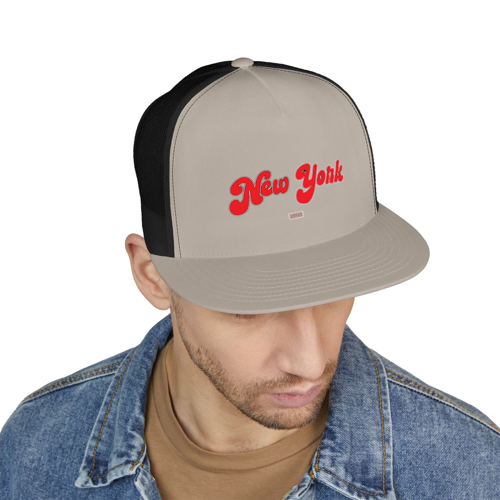 New York Trucker Hat | Red City Graphic Cap