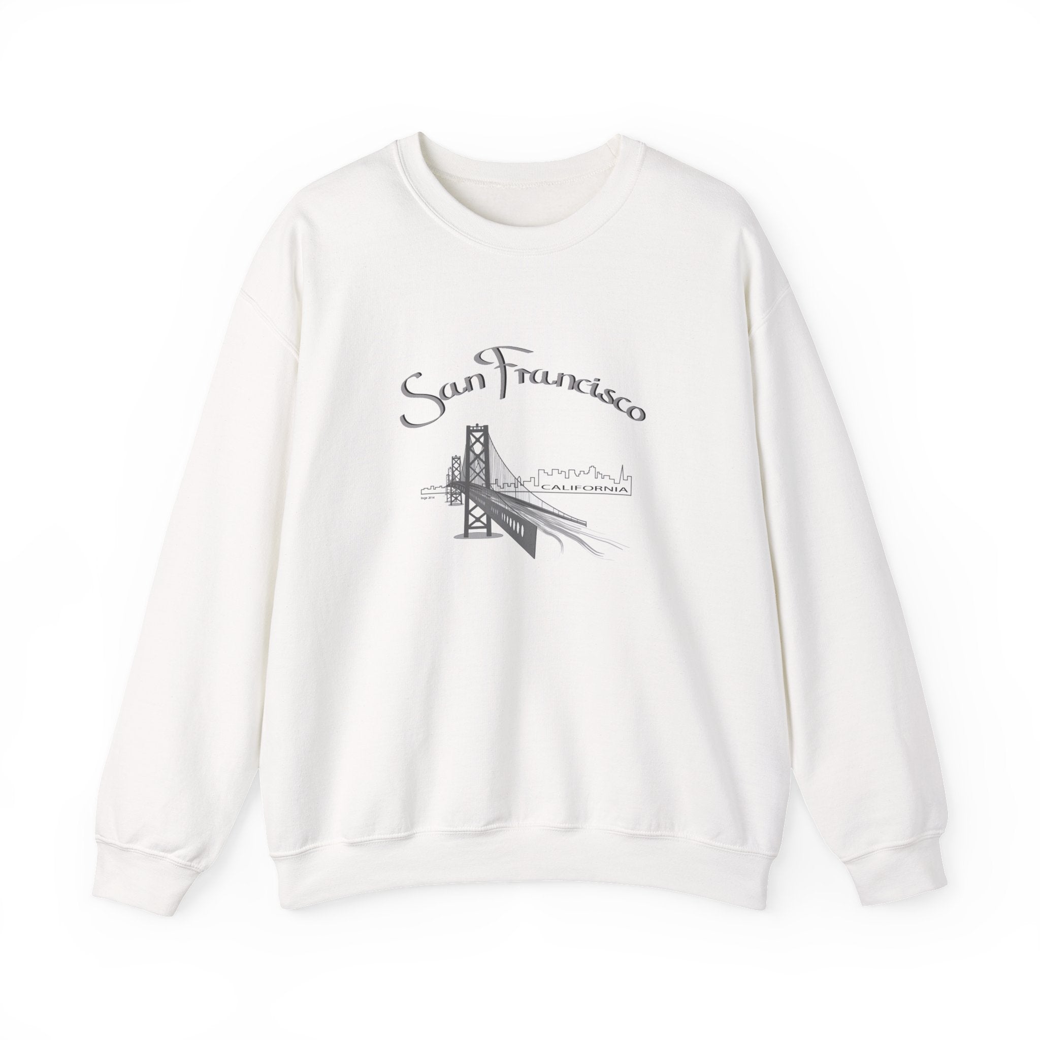 San Francisco Bridge Crewneck Sweatshirt — Vintage City Skyline Pullover