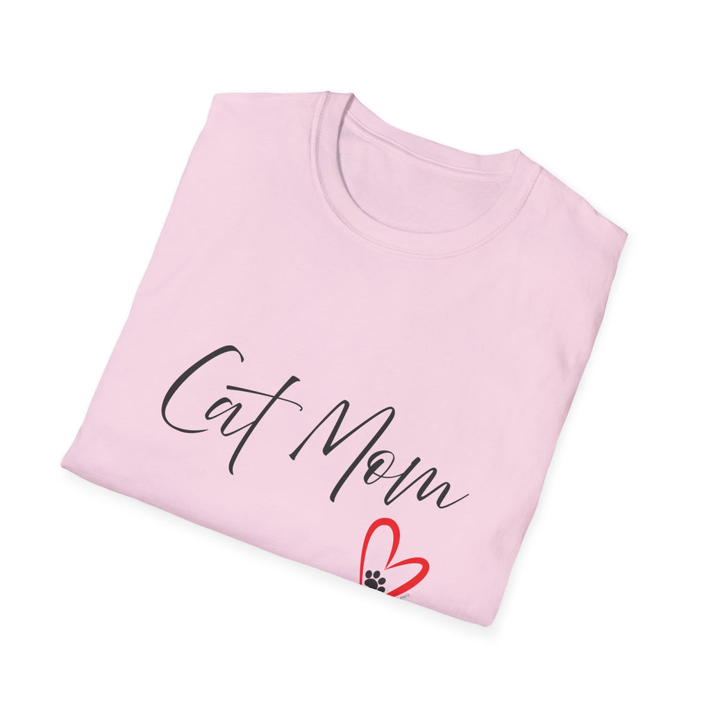 Cat Mom Heart Graphic Tee