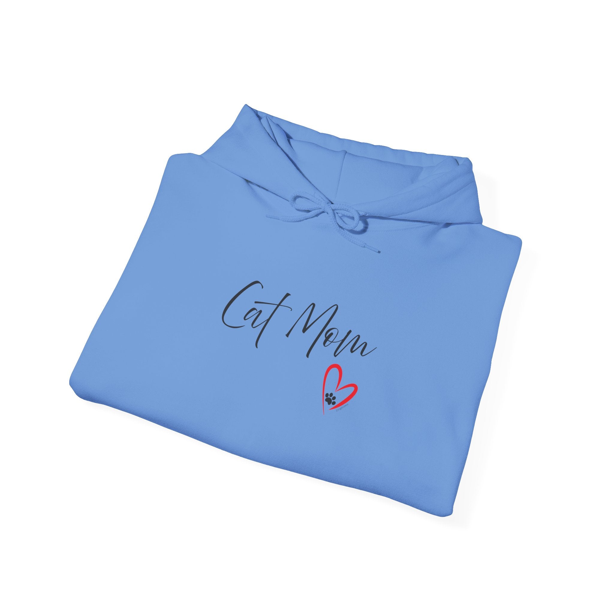 Modern Cat Mom Heart Graphic Design Hoodie Unisex Hoodie