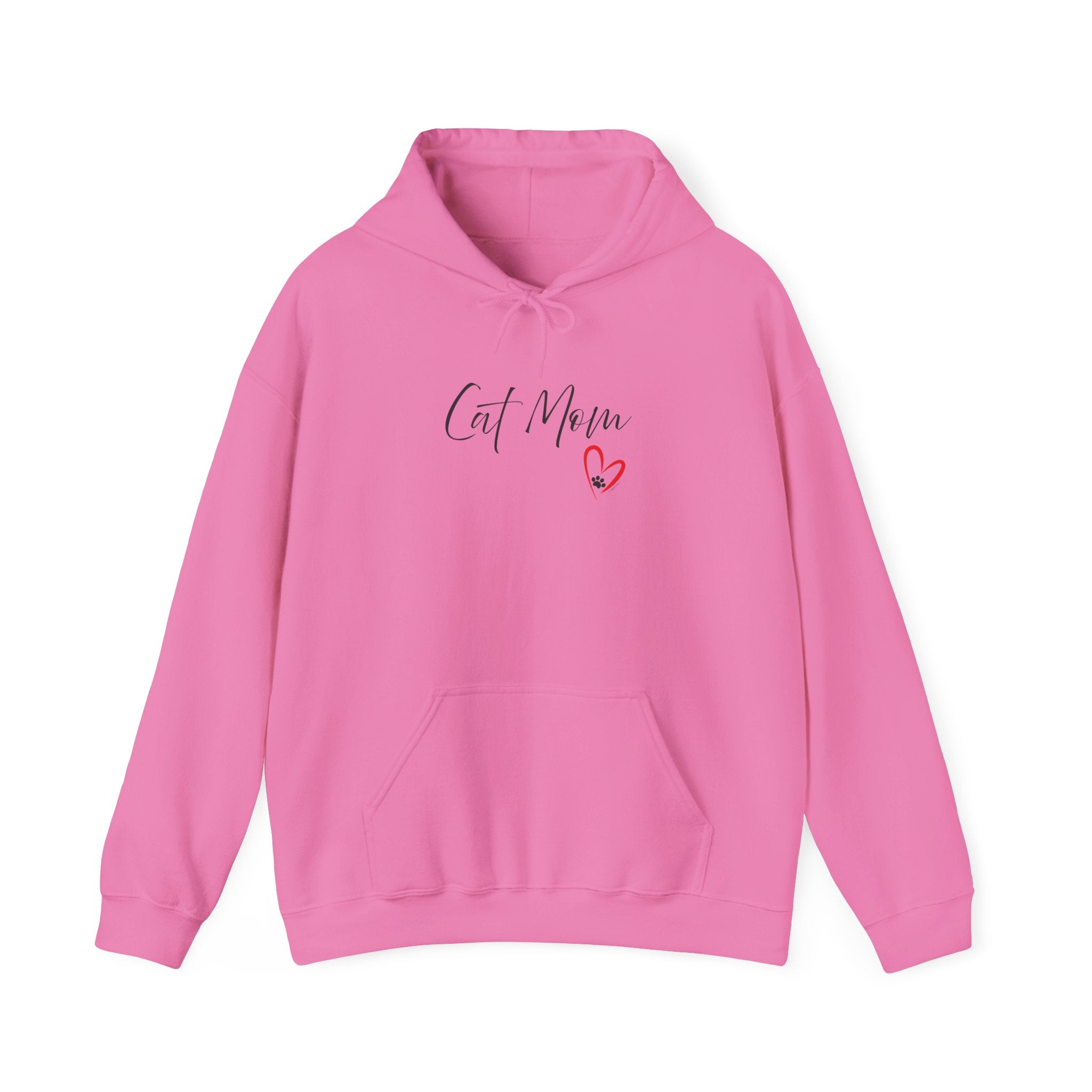 Modern Cat Mom Heart Graphic Design Hoodie Unisex Hoodie