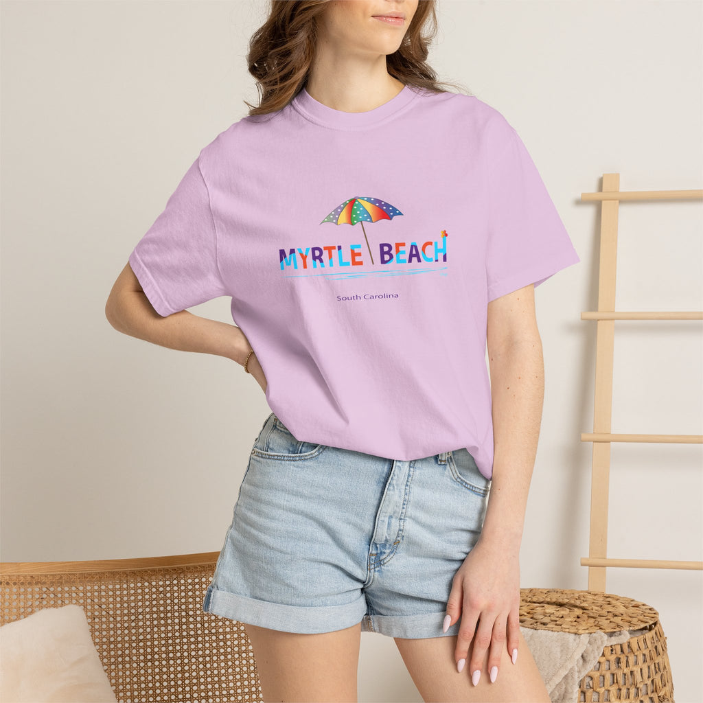 Myrtle Beach South Carolina Graphic Unisex Garment-Dyed T-shirt