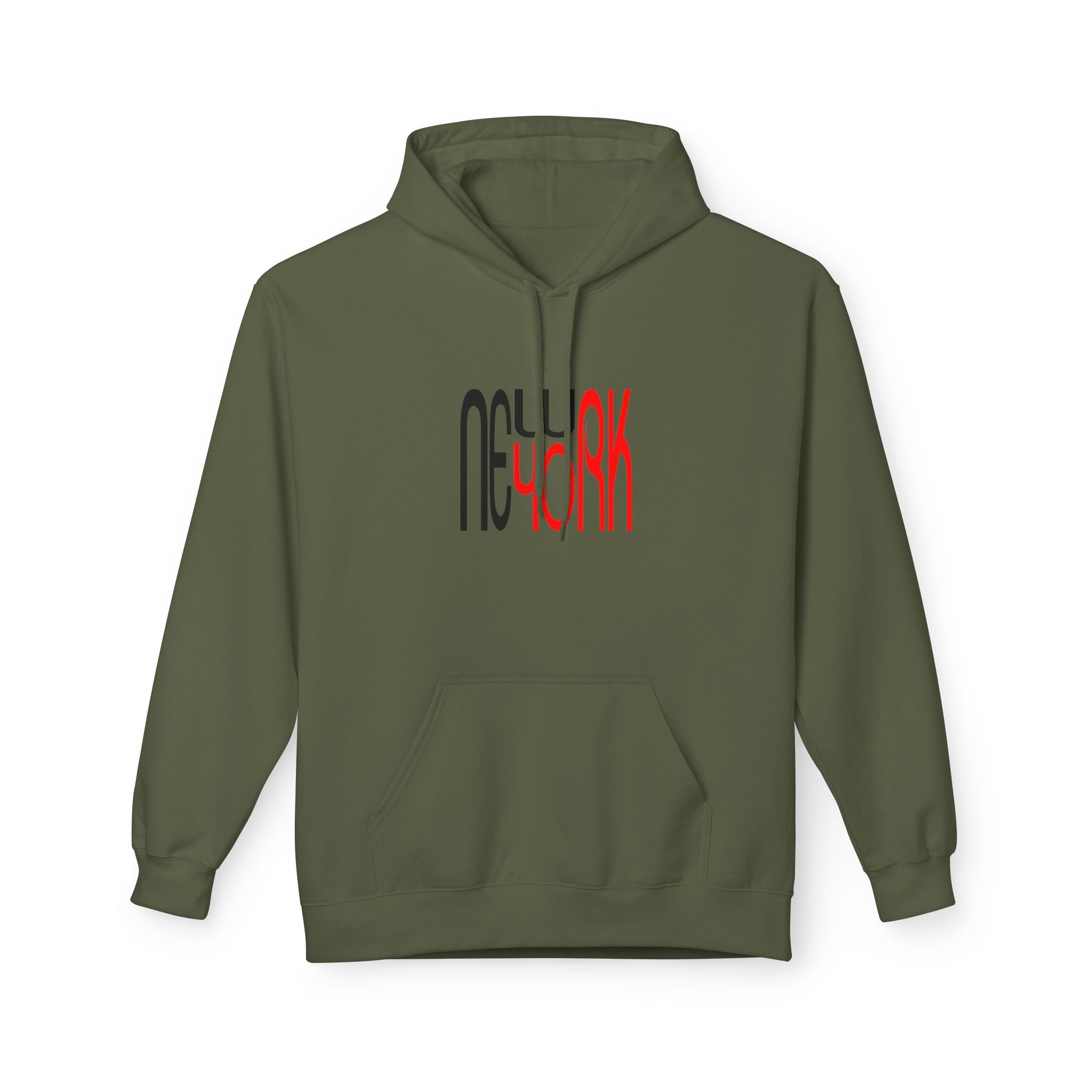 New York Retro Red Black Typography HoodieUnisex Hoodie
