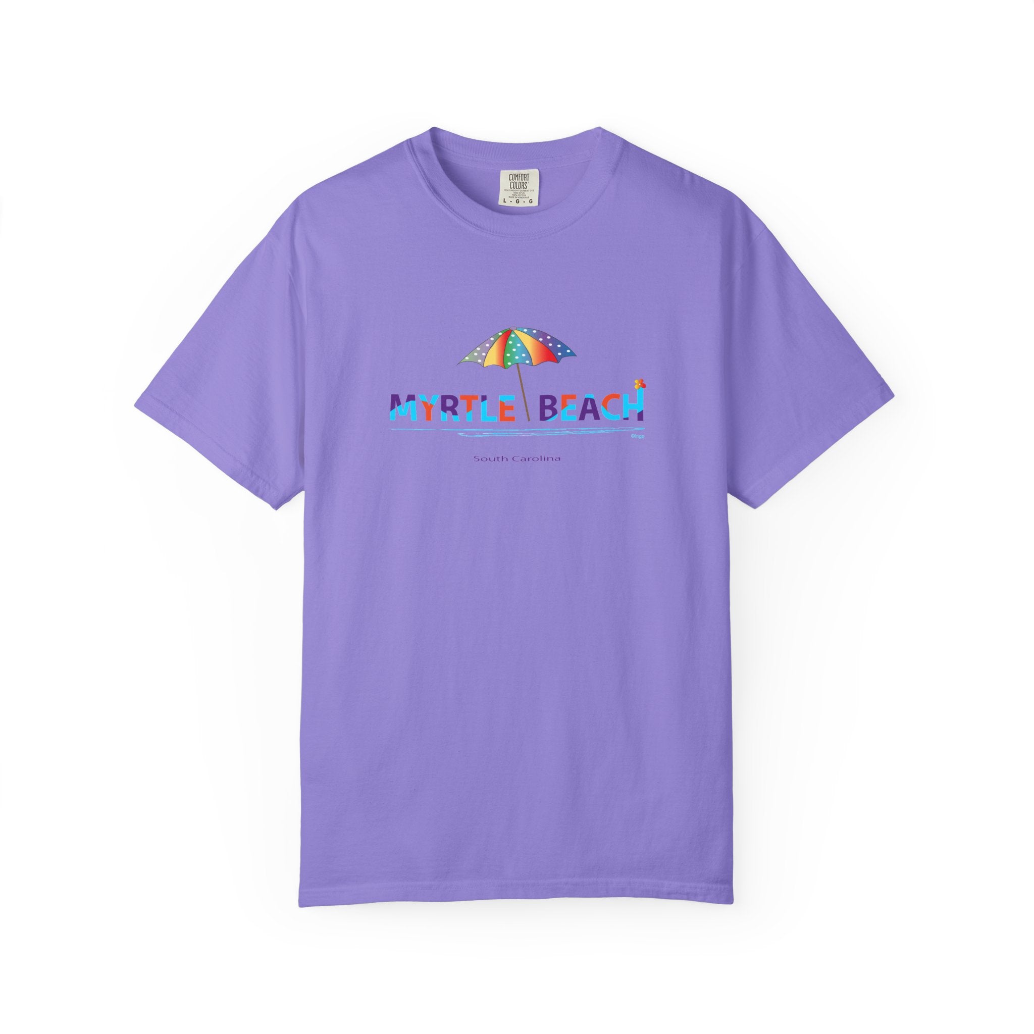 Myrtle Beach South Carolina Graphic Unisex Garment-Dyed T-shirt