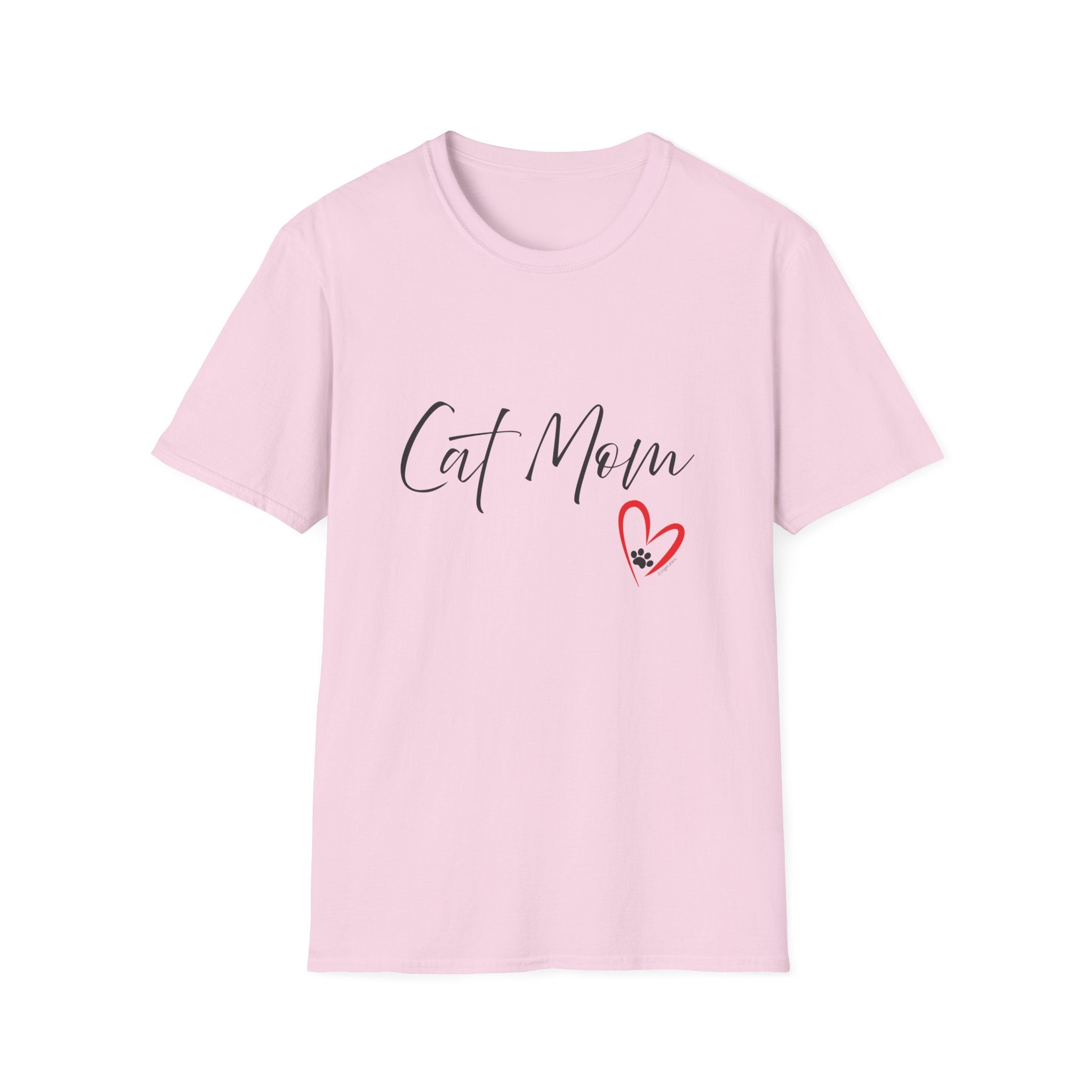 Cat Mom Heart Graphic Tee