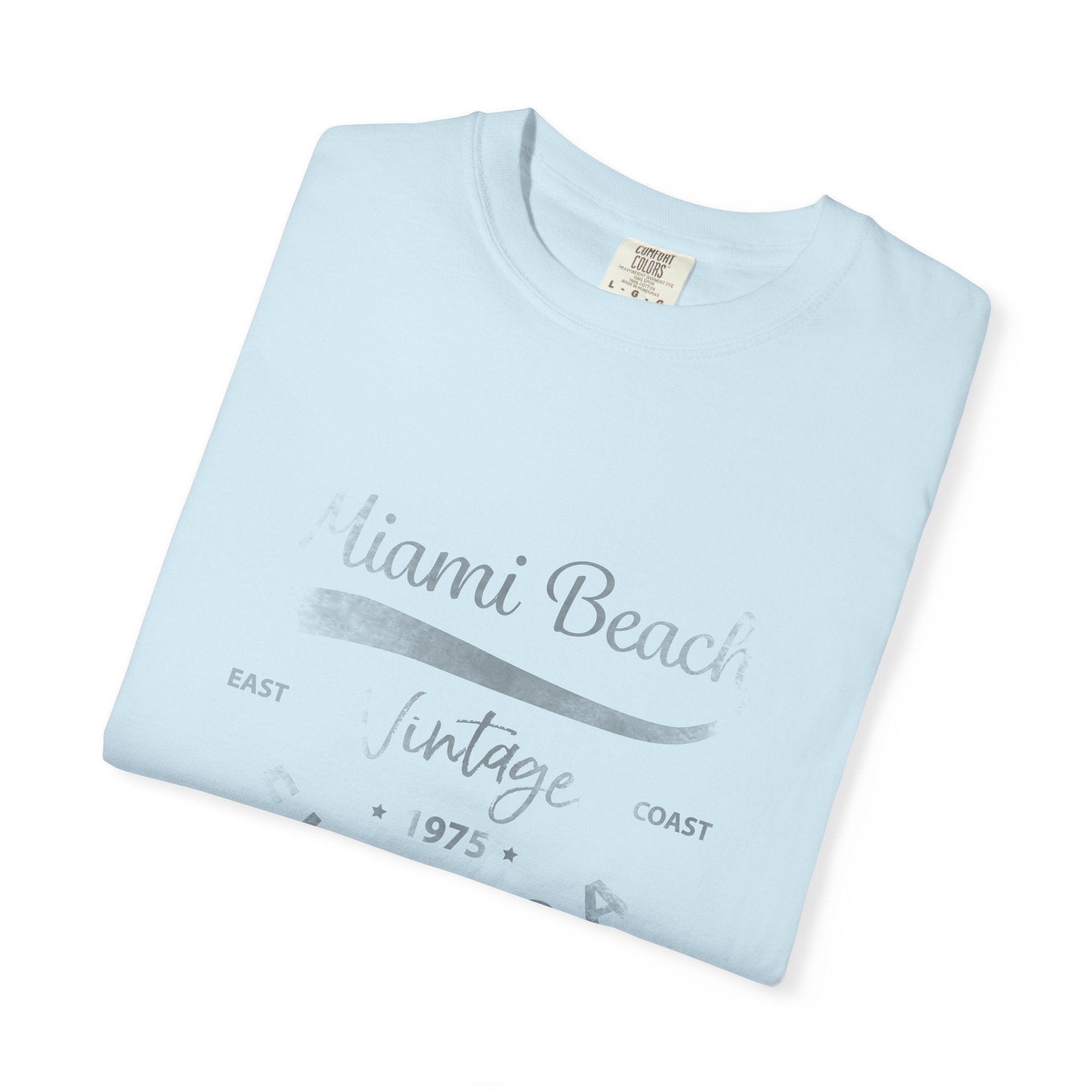 Miami Beach Florida Vintage Graphic Unisex Garment-Dyed T-shirt