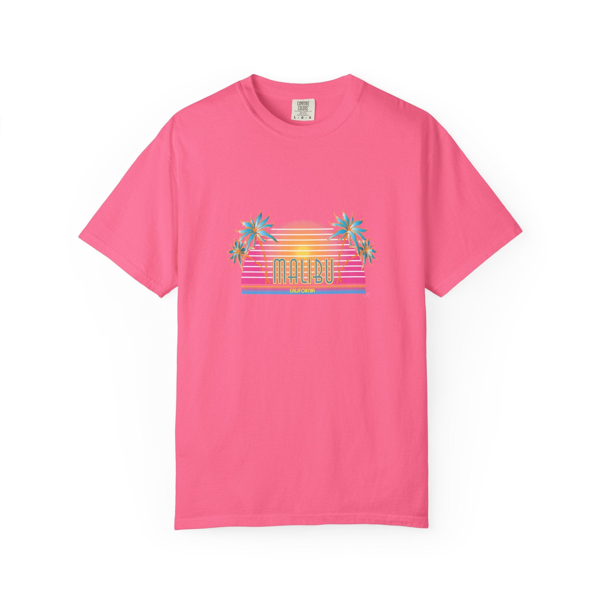 Striking Malibu California Graphic Unisex Garment-Dyed T-shirt