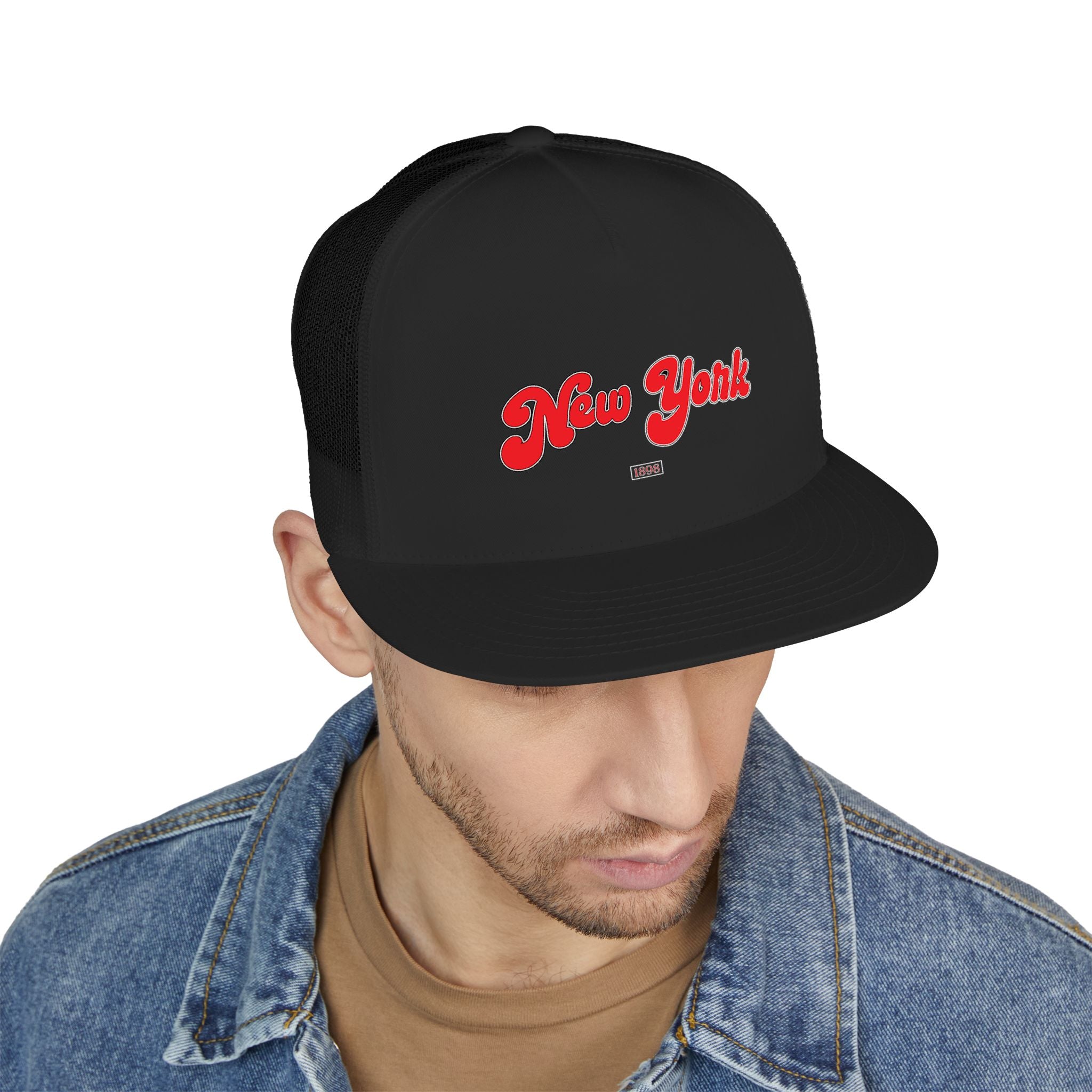 New York Trucker Hat | Red City Graphic Cap