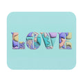 LOVE Colorful Modern 3D Typography Mouse Pad (Rectangle)