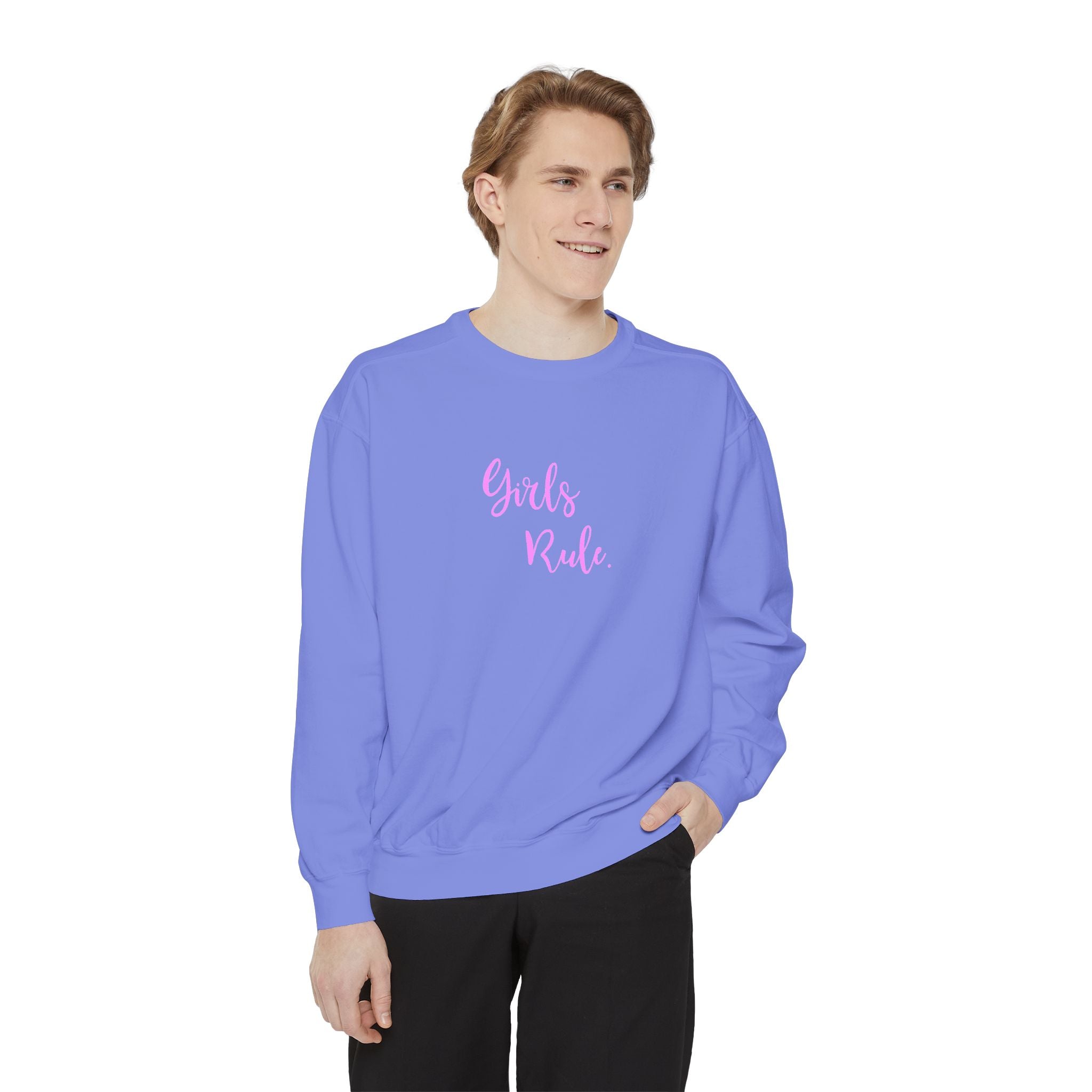 Girls Rule Cool Graphic Unisex Sweatshirt for Women and Girls