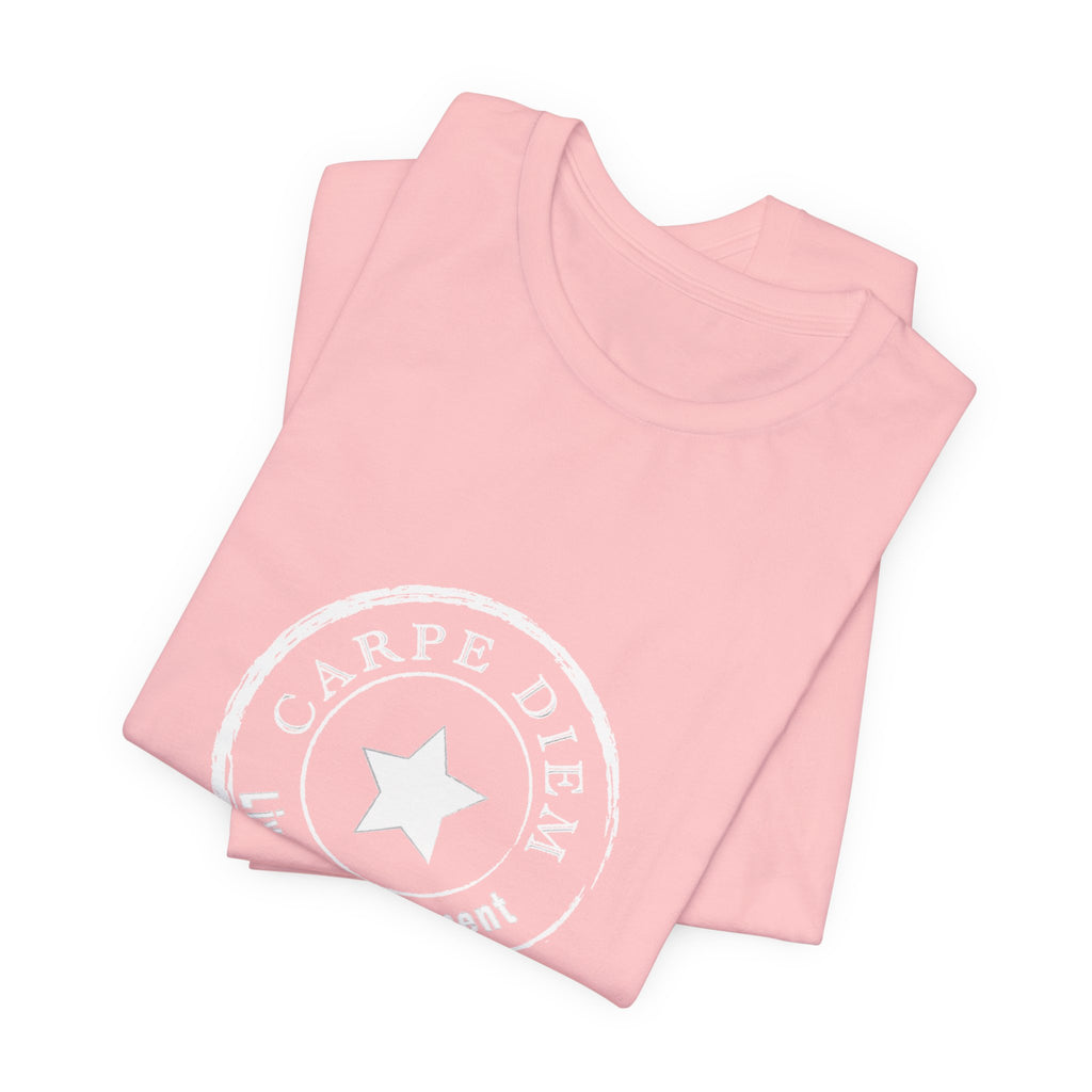 Carpe Diem Live in the Moment Graphic Jersey Short Sleeve Tee