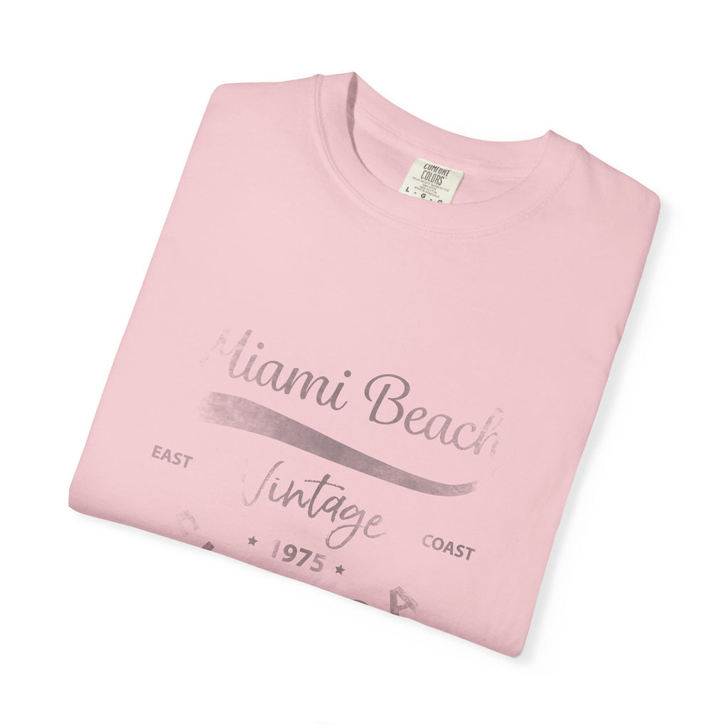 Miami Beach Florida Vintage Graphic Unisex Garment-Dyed T-shirt