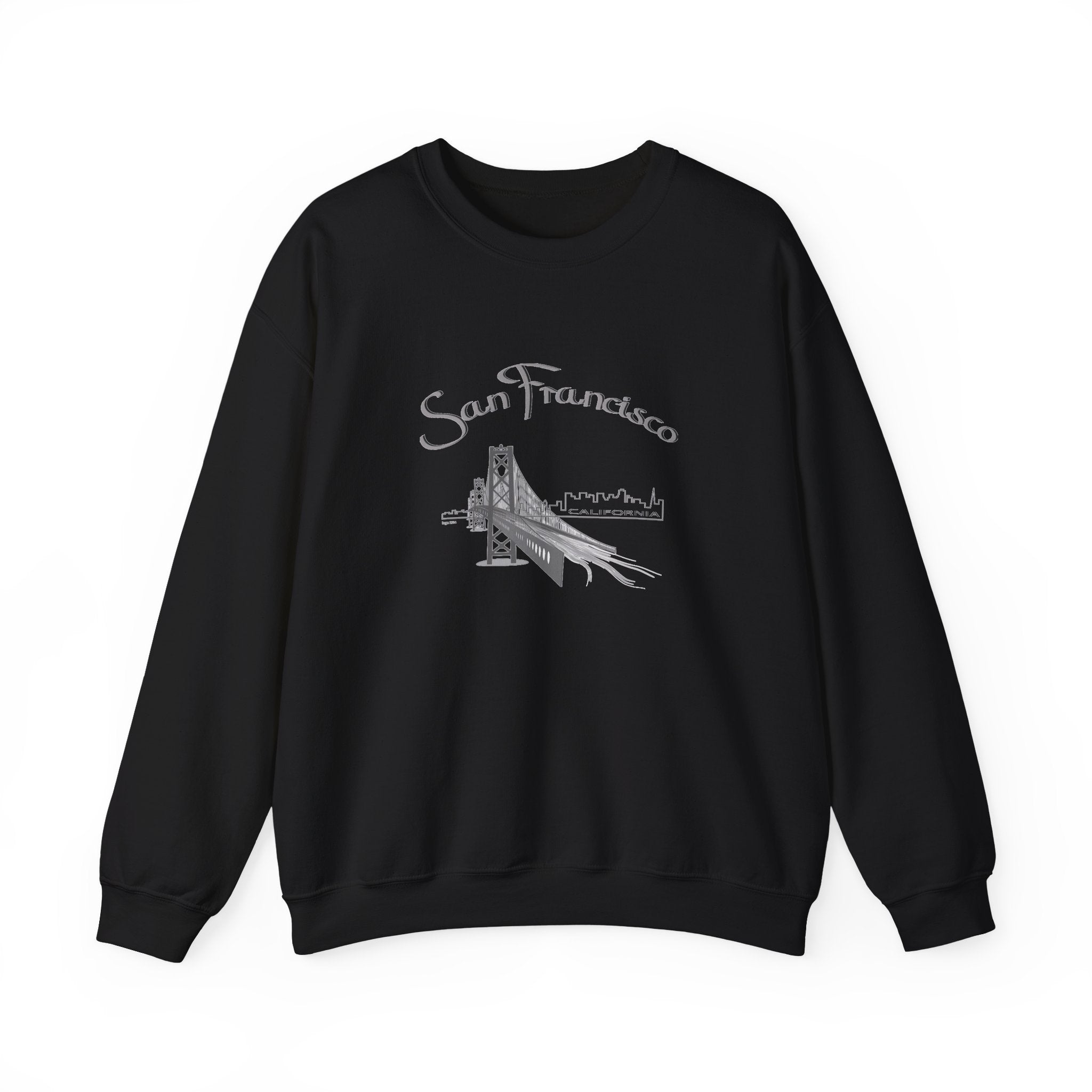 San Francisco Bridge Crewneck Sweatshirt — Vintage City Skyline Pullover
