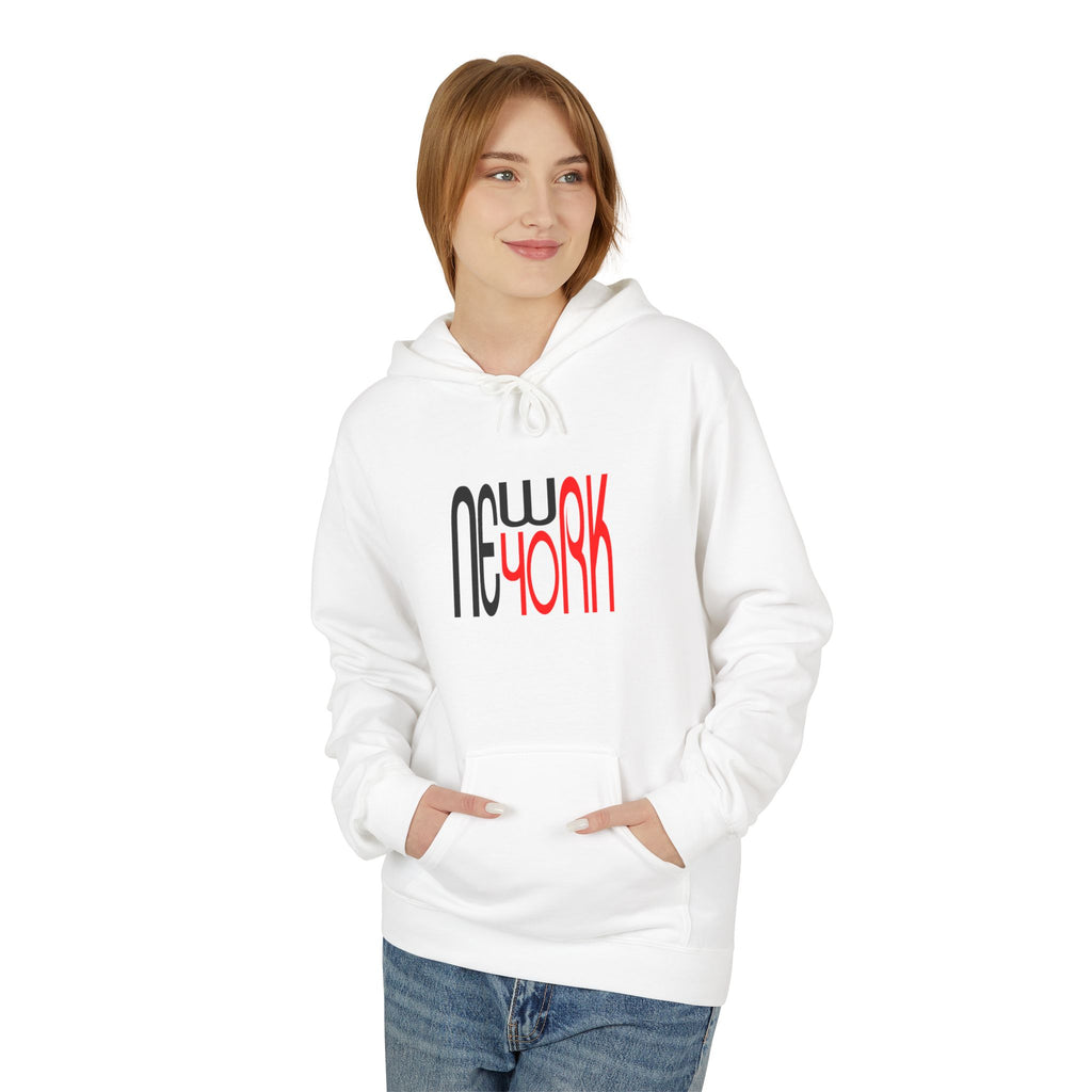 New York Retro Red Black Typography HoodieUnisex Hoodie