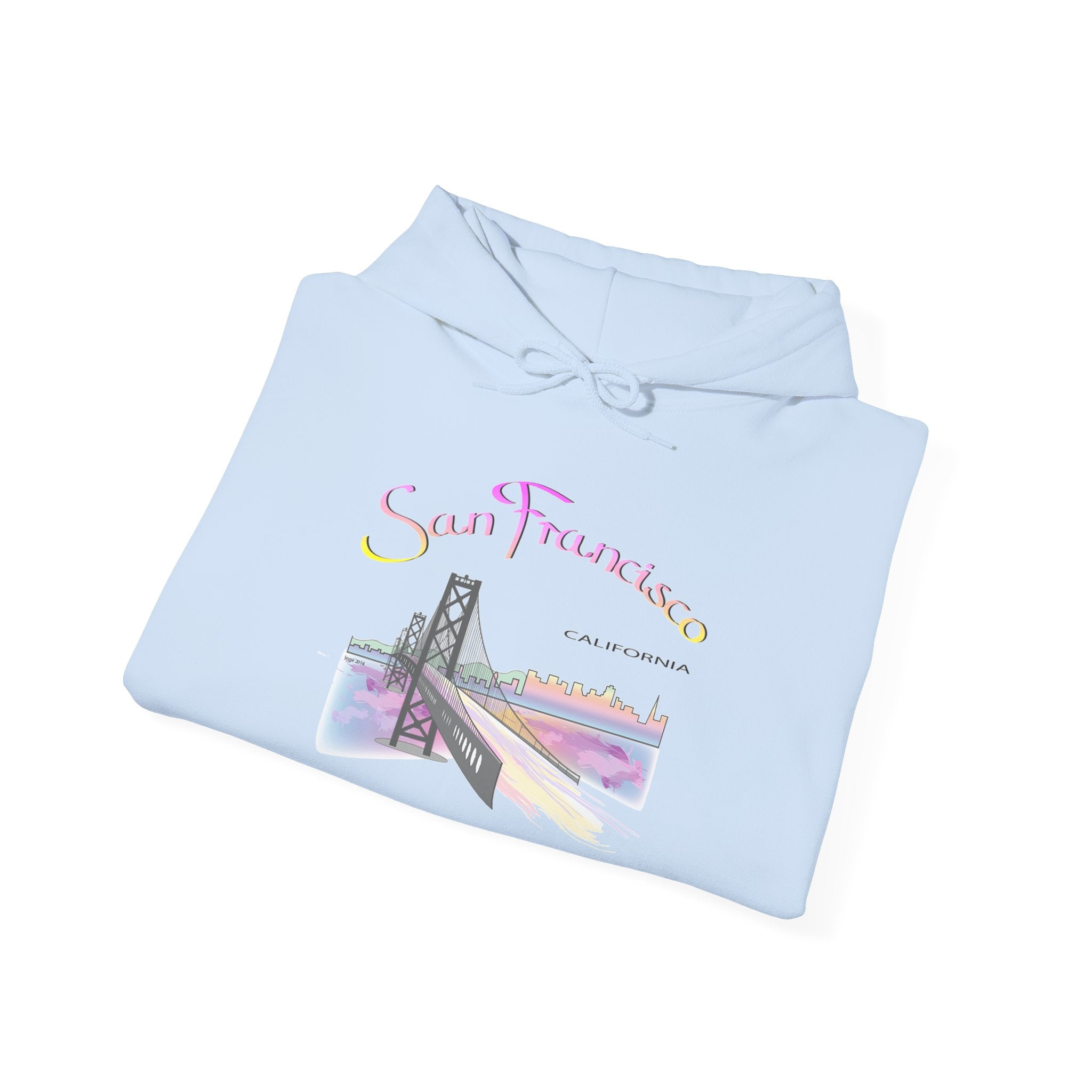 San Francisco Rainbow Bridge Graphic Hoodie - Unisex Heavy Blend™ Hooded Sweatshirt