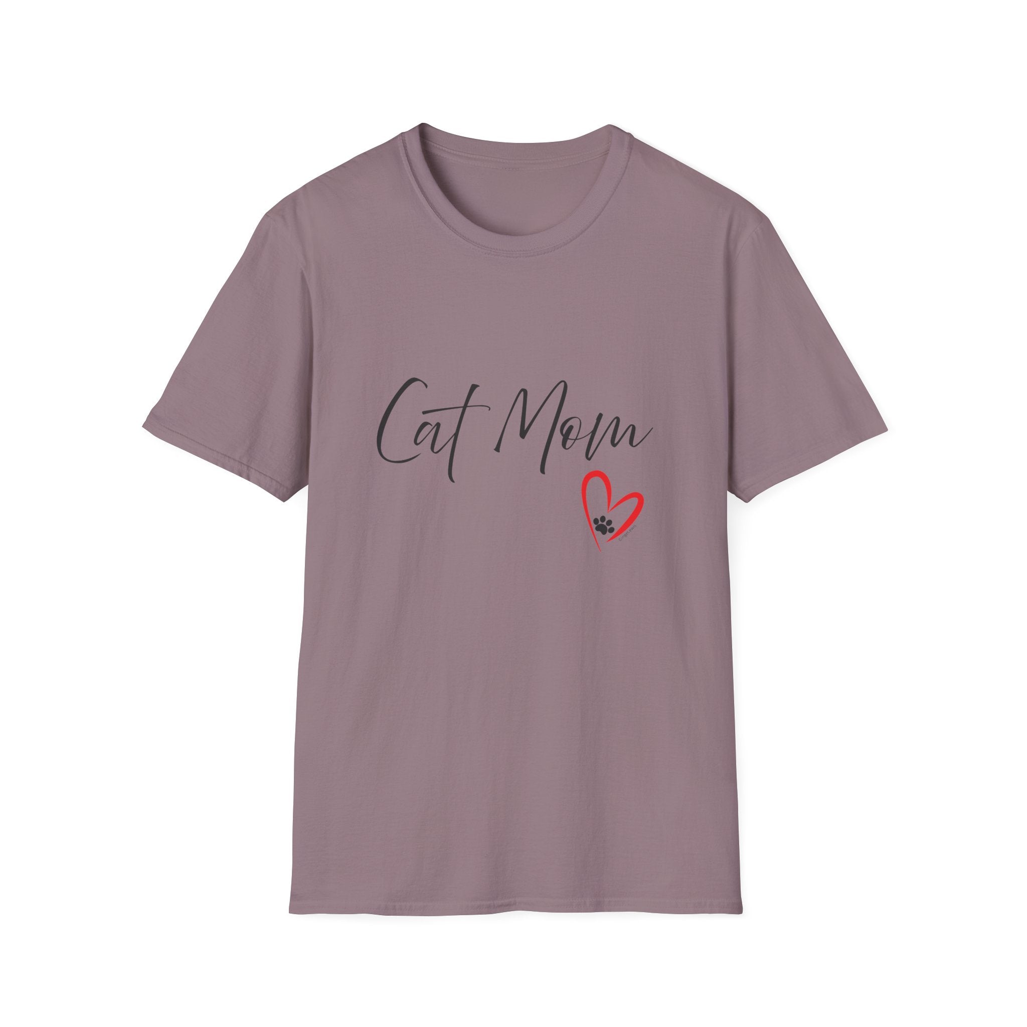 Cat Mom Heart Graphic Tee