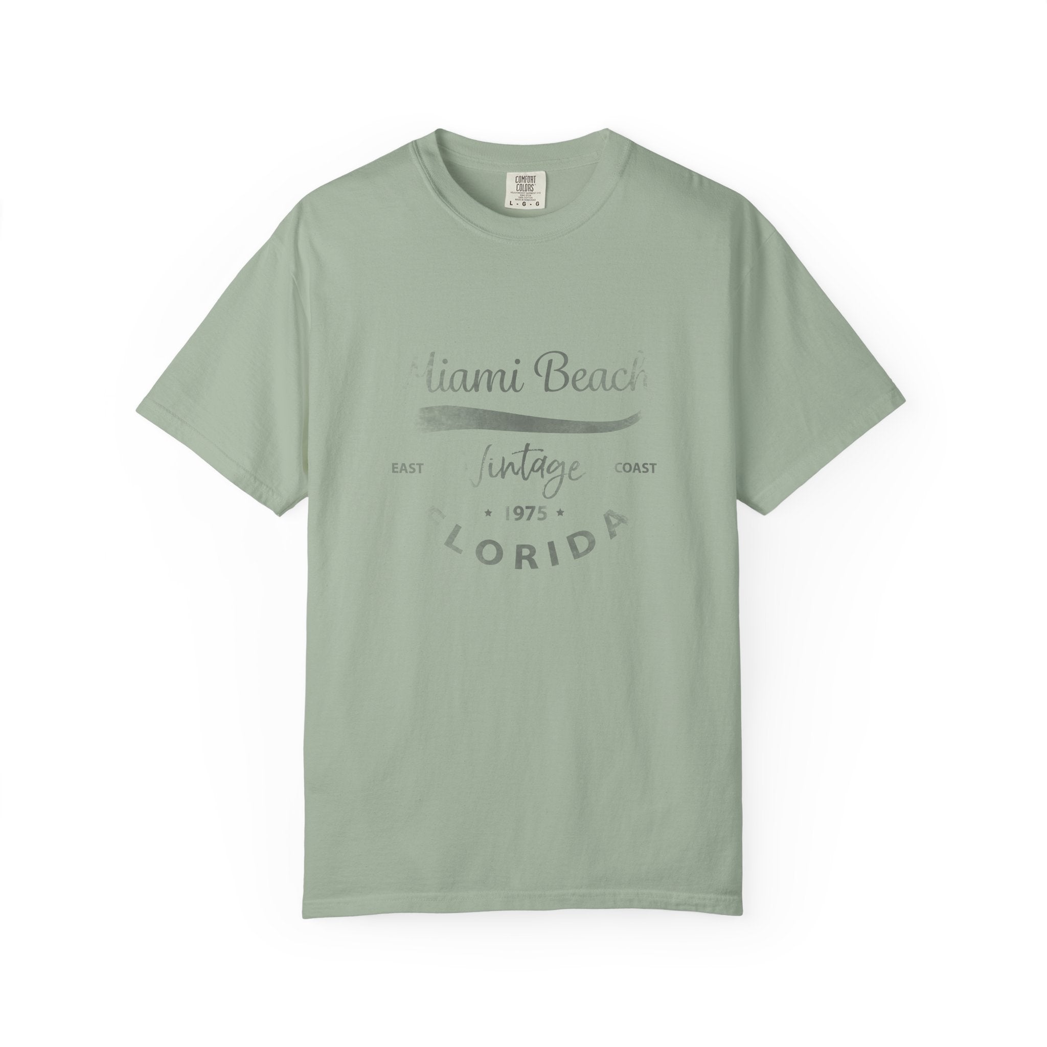 Miami Beach Florida Vintage Graphic Unisex Garment-Dyed T-shirt