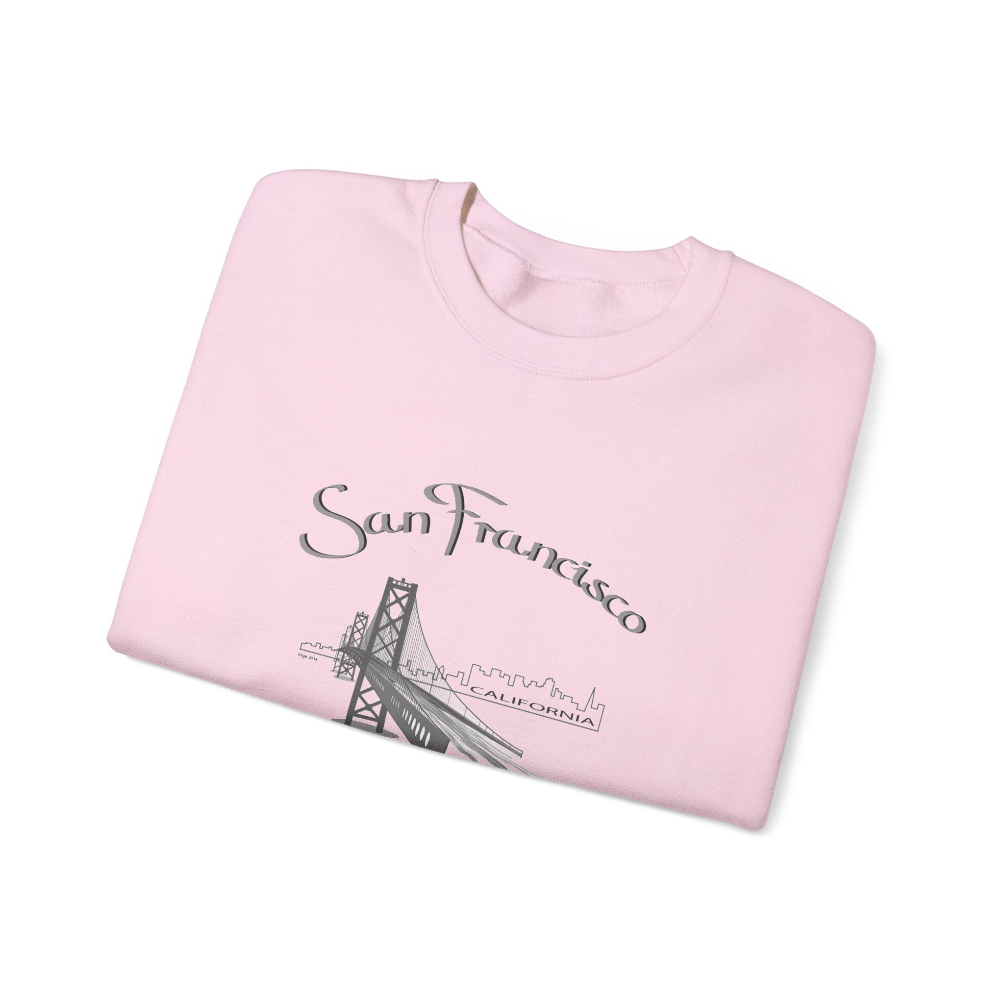 San Francisco Bridge Crewneck Sweatshirt — Vintage City Skyline Pullover