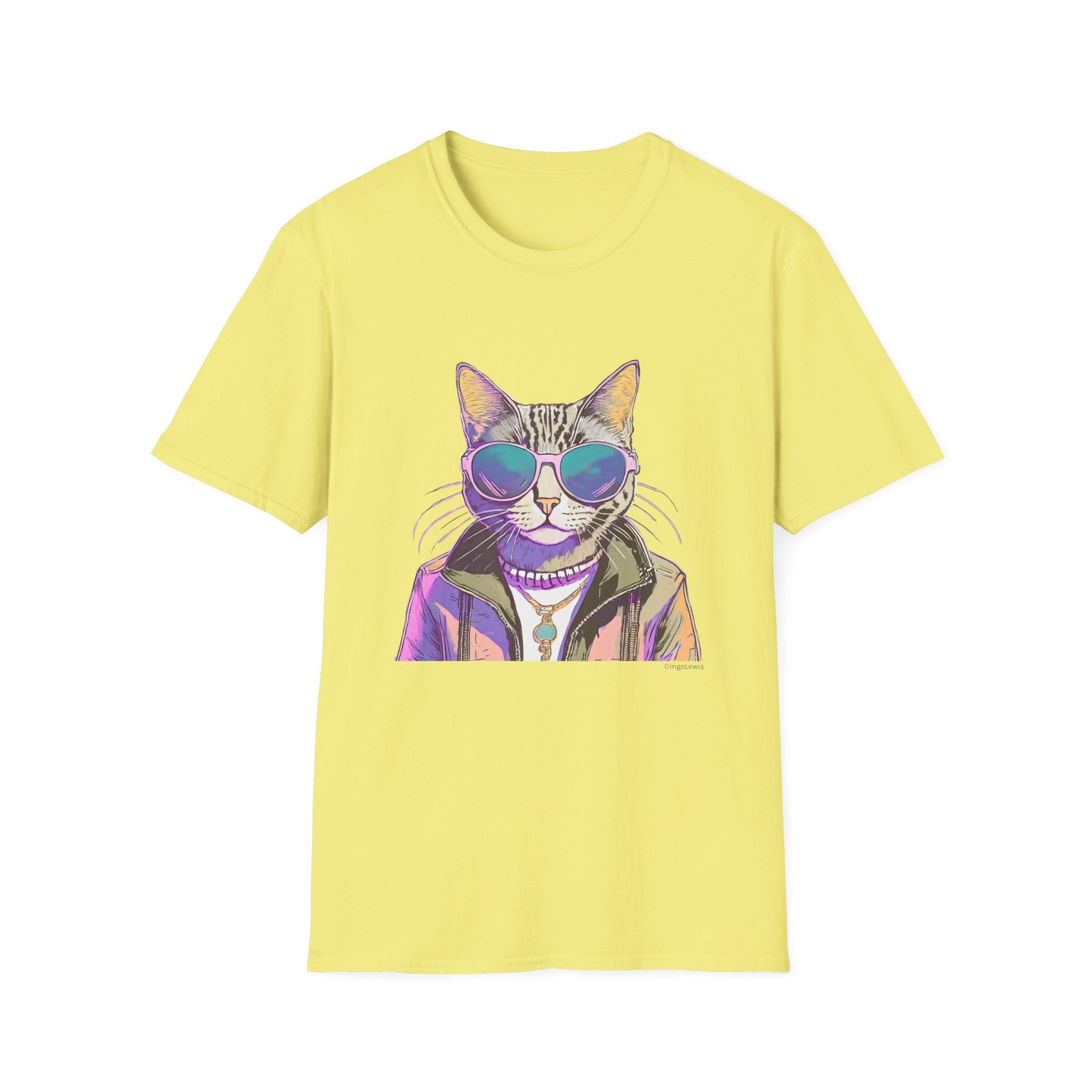 Cool Cat in Sunglasses Graphic Tee