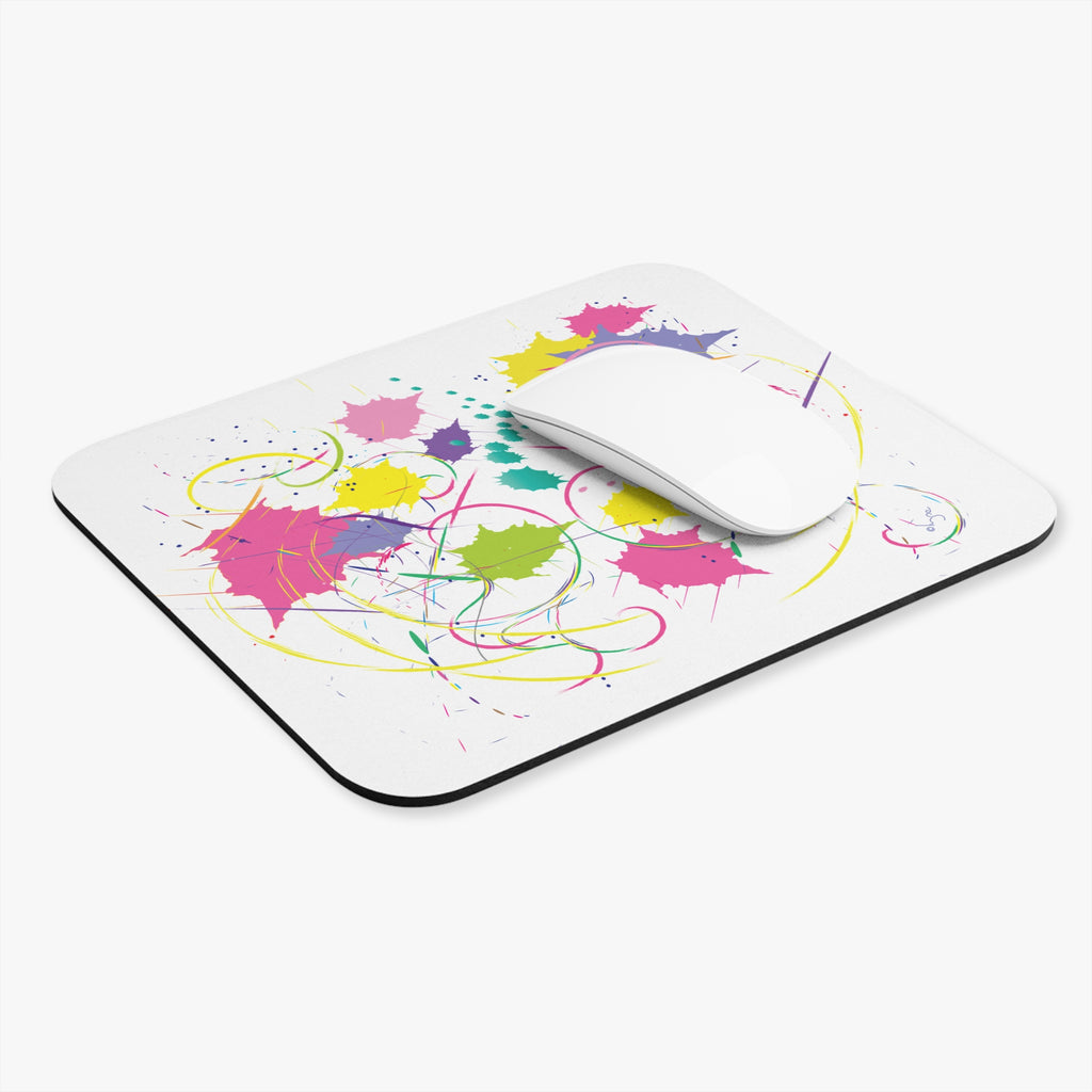 Colorful Abstract Paint Splatter Art Mouse Pad (Rectangle)