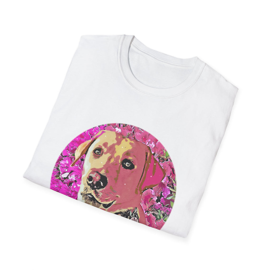 Labrador Retriever Floral Graphic T-Shirt for Dog Lovers