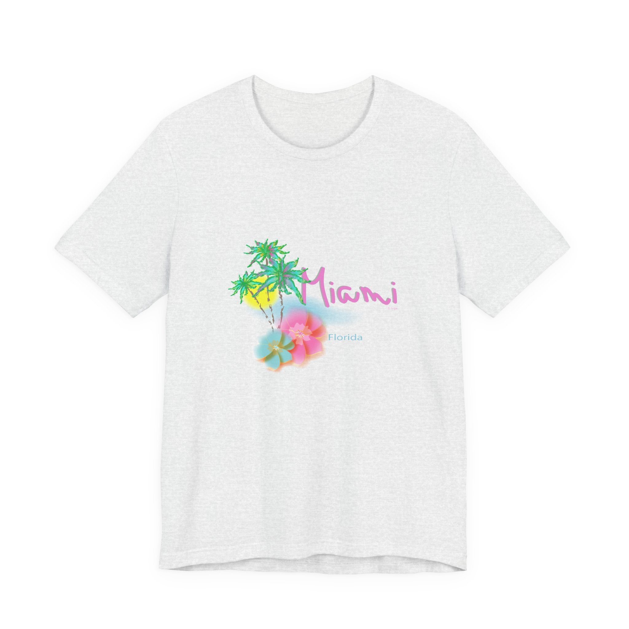 MIAMI, Florida Palm Sunset Graphic Unisex Jersey Short Sleeve Tee