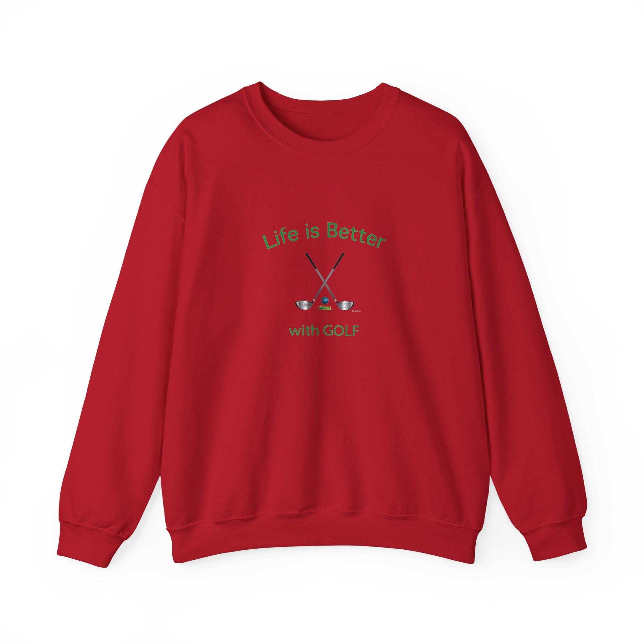 Life Is Better with Golf Graphic Unisex Heavy Blend™ Crewneck Sweatshirt