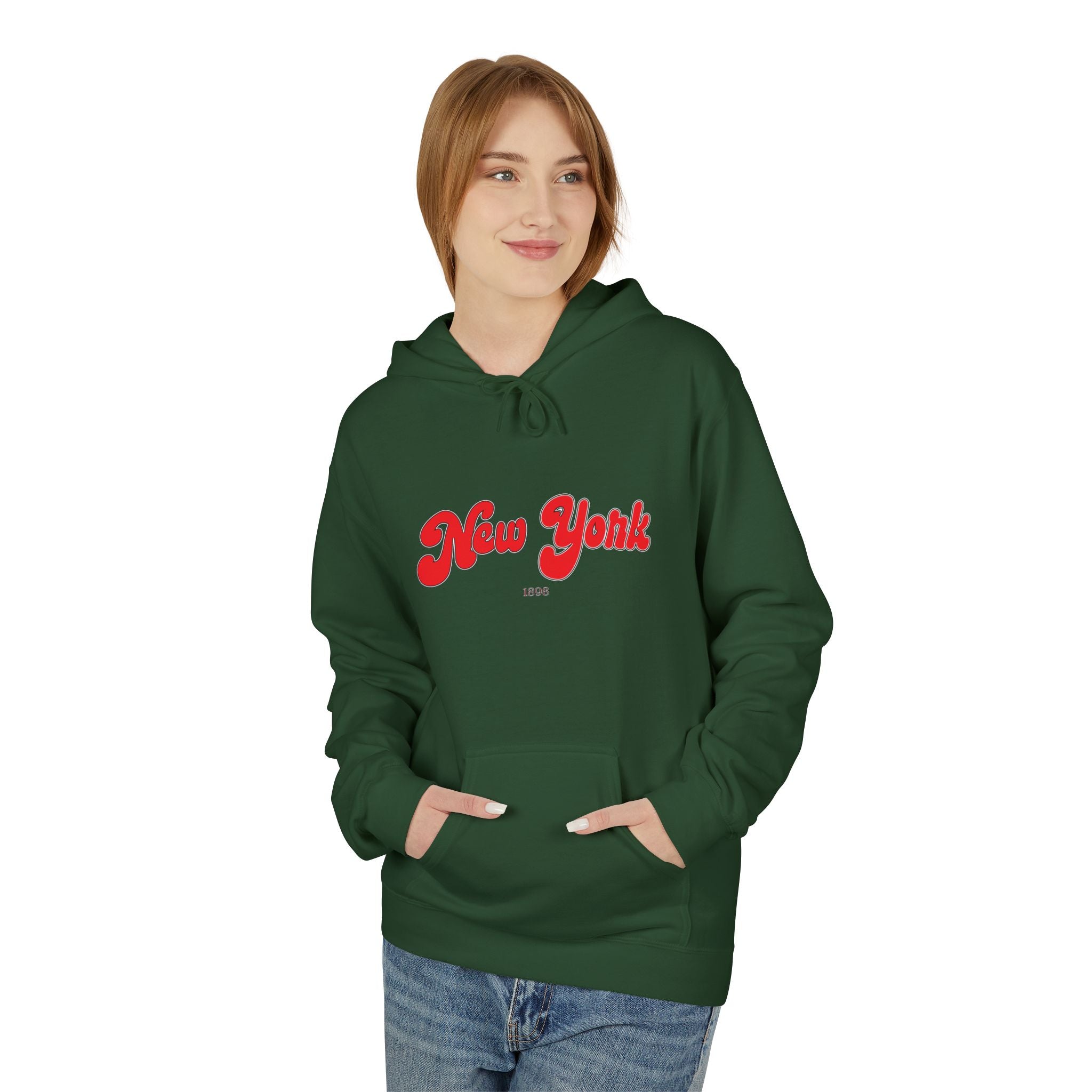 New York 1898 Retro Typography Hoodie
