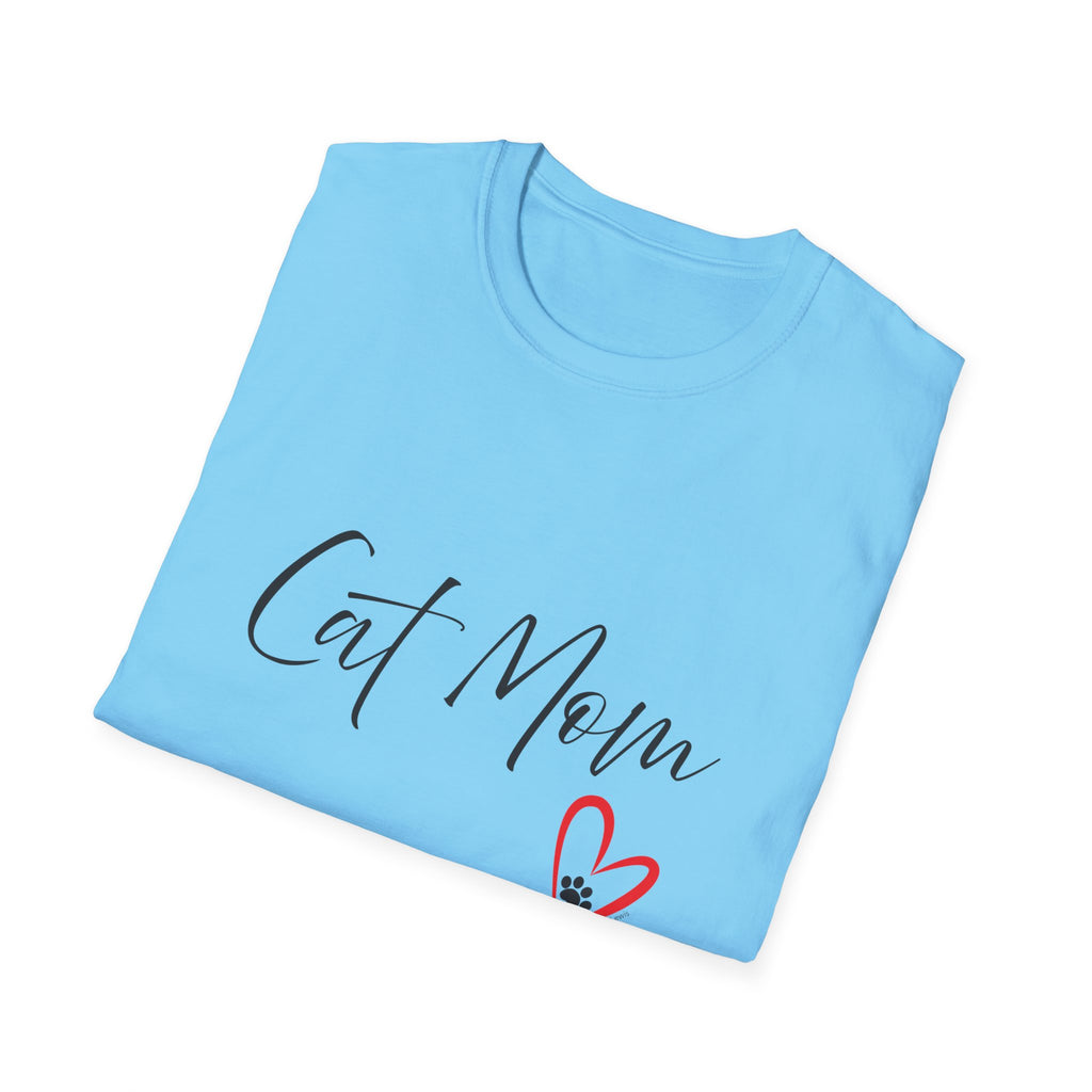 Cat Mom Heart Graphic Tee