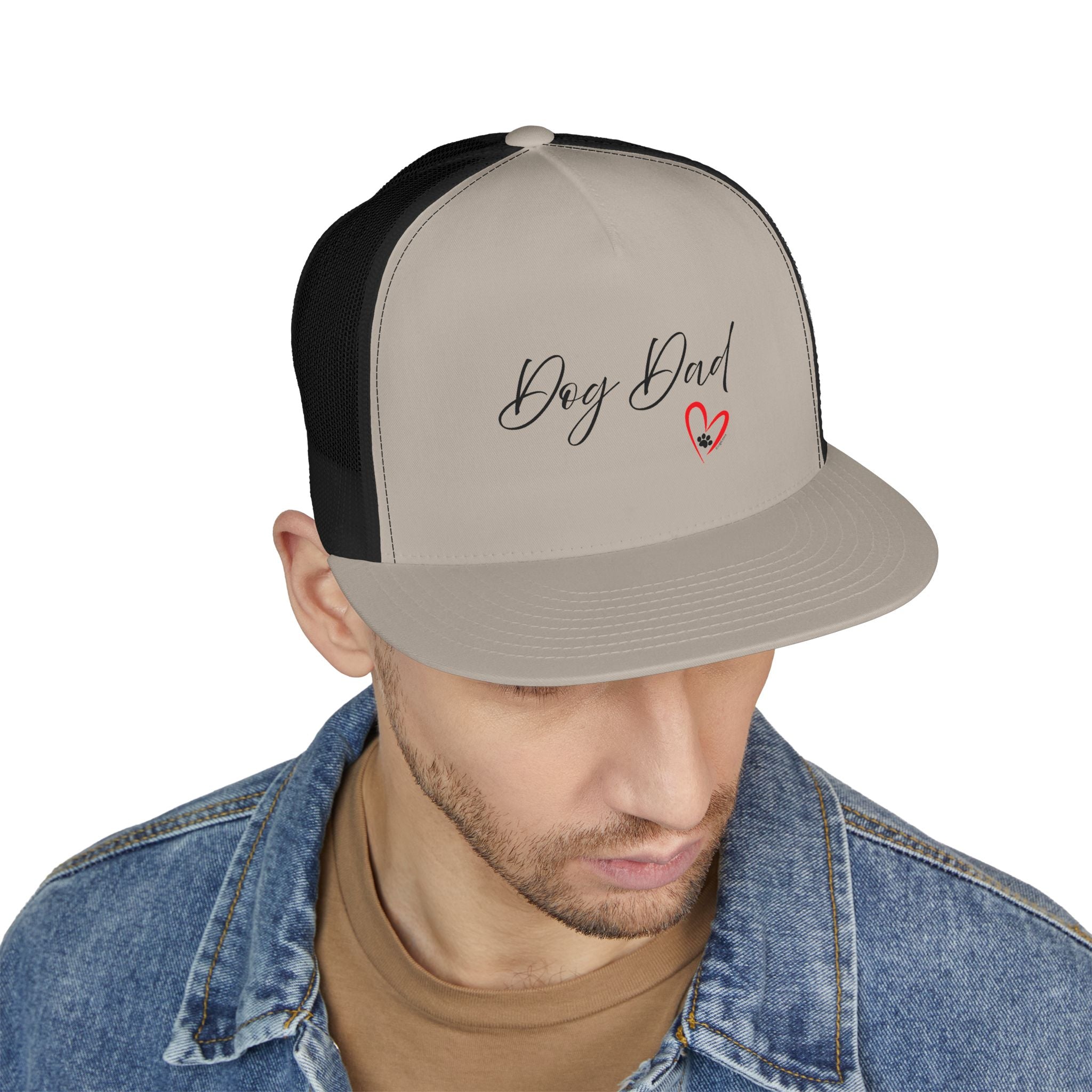 Dog Dad Trucker Hat | Heart Paw Dog Lover Cap