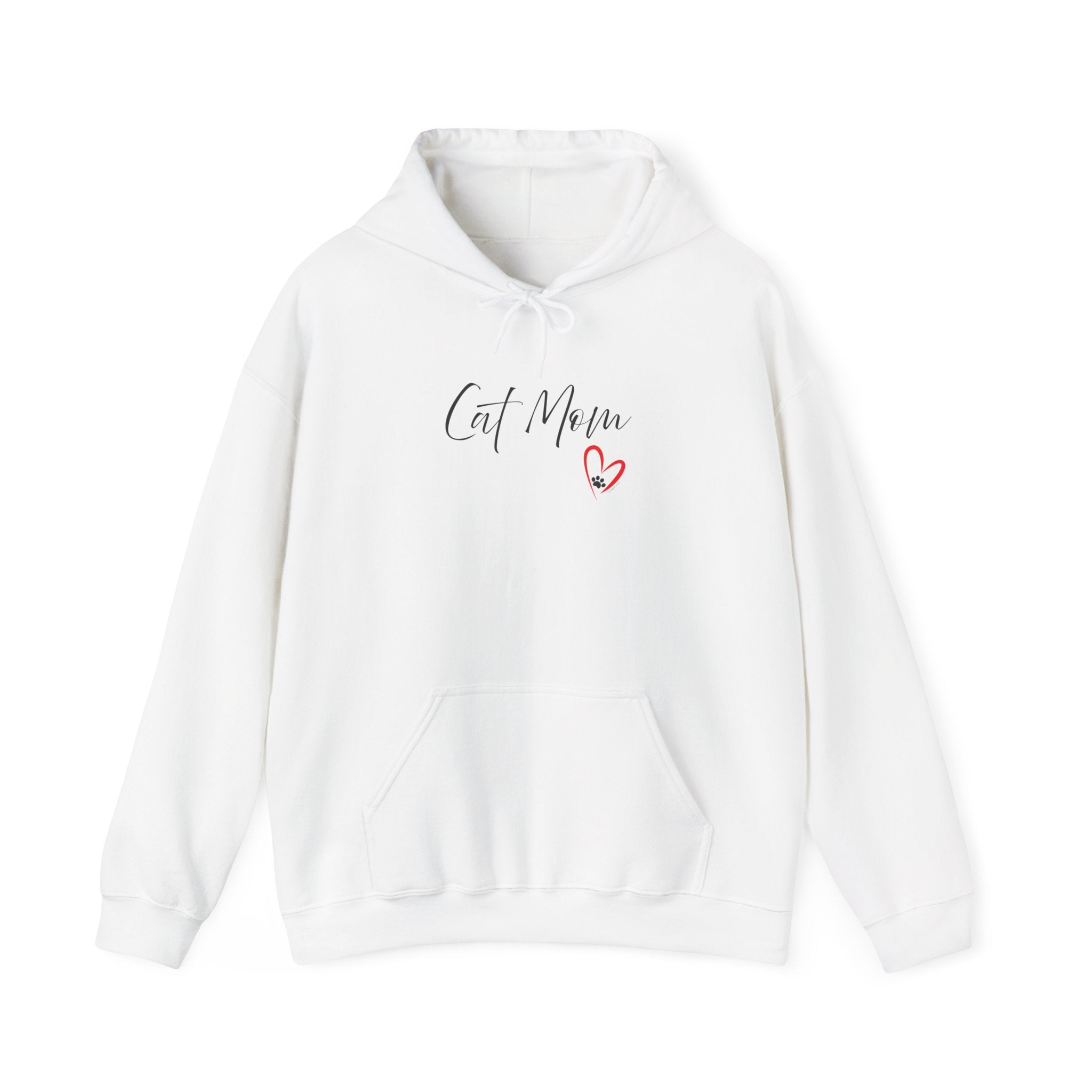 Modern Cat Mom Heart Graphic Design Hoodie Unisex Hoodie