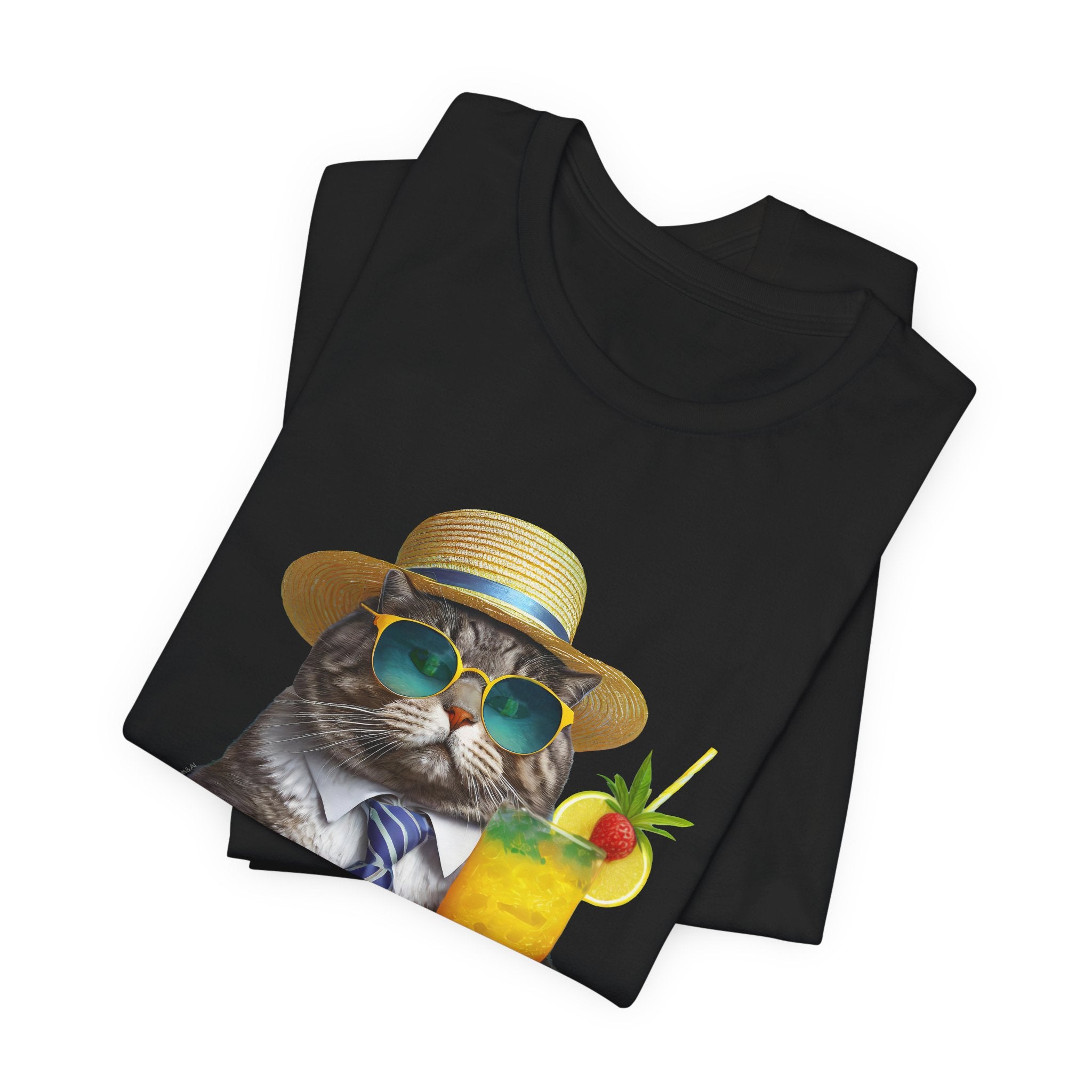 Happy Hour Cat Graphic Tee
