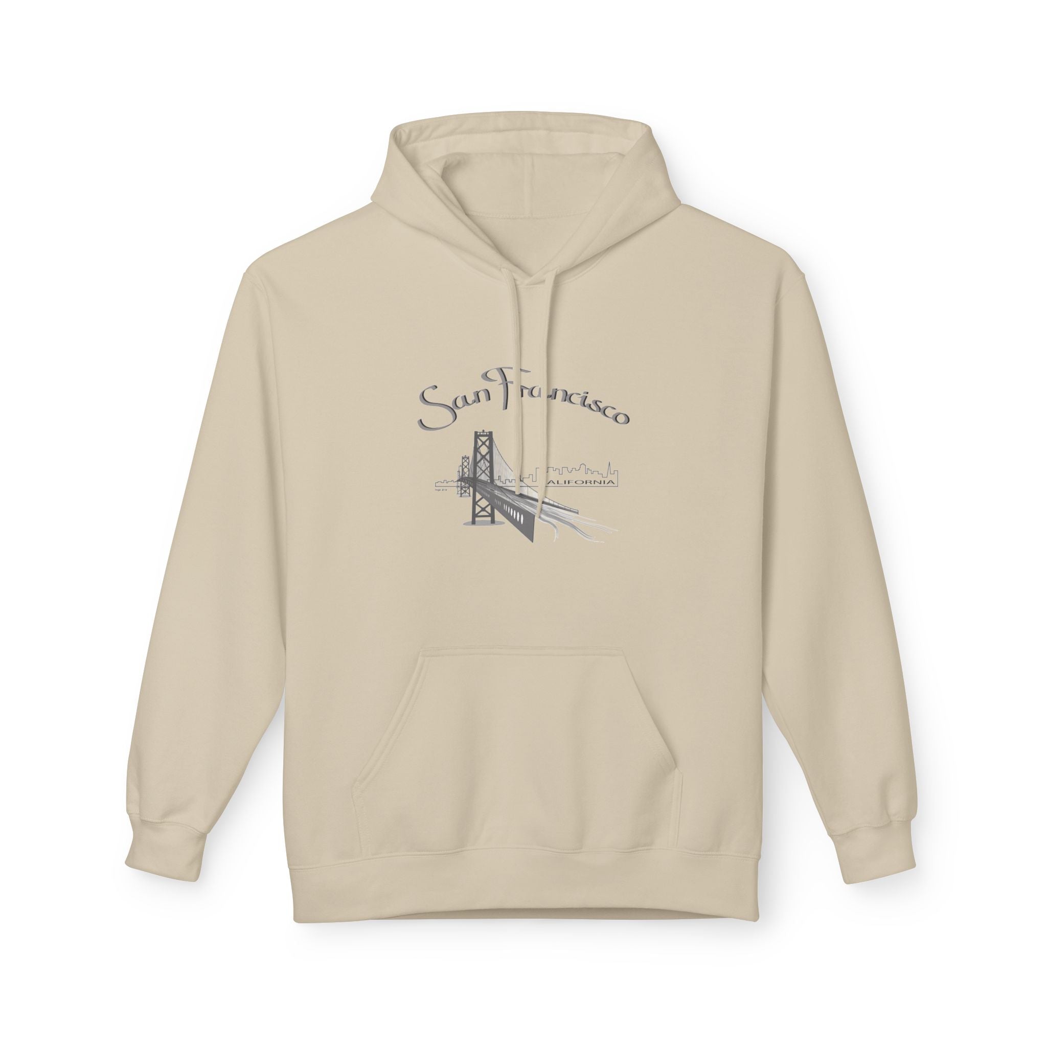 San Francisco Golden Gate Sketch Hoodie — Minimal City Skyline Travel Sweatshirt