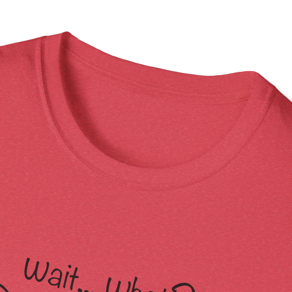 Wait, What? Funny Cat Graphic T-Shirt with Bow Tie
