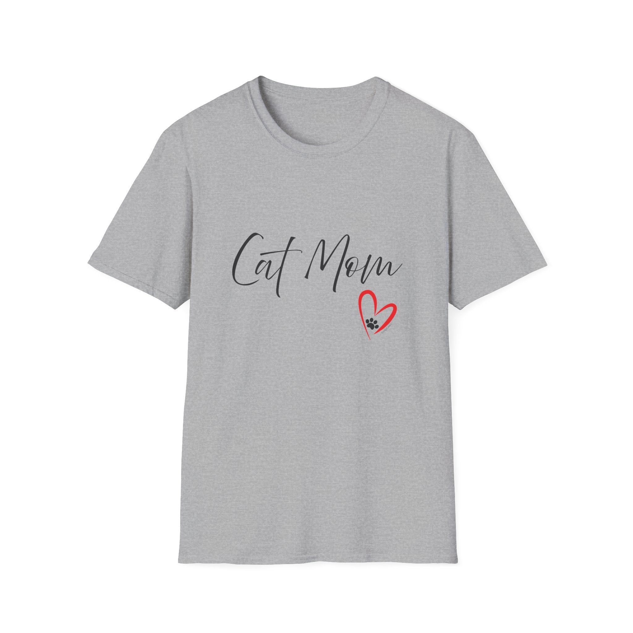 Cat Mom Heart Graphic Tee