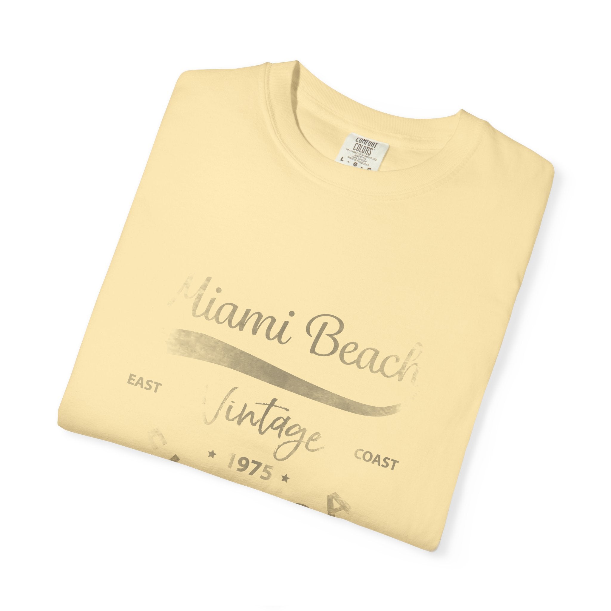 Miami Beach Florida Vintage Graphic Unisex Garment-Dyed T-shirt