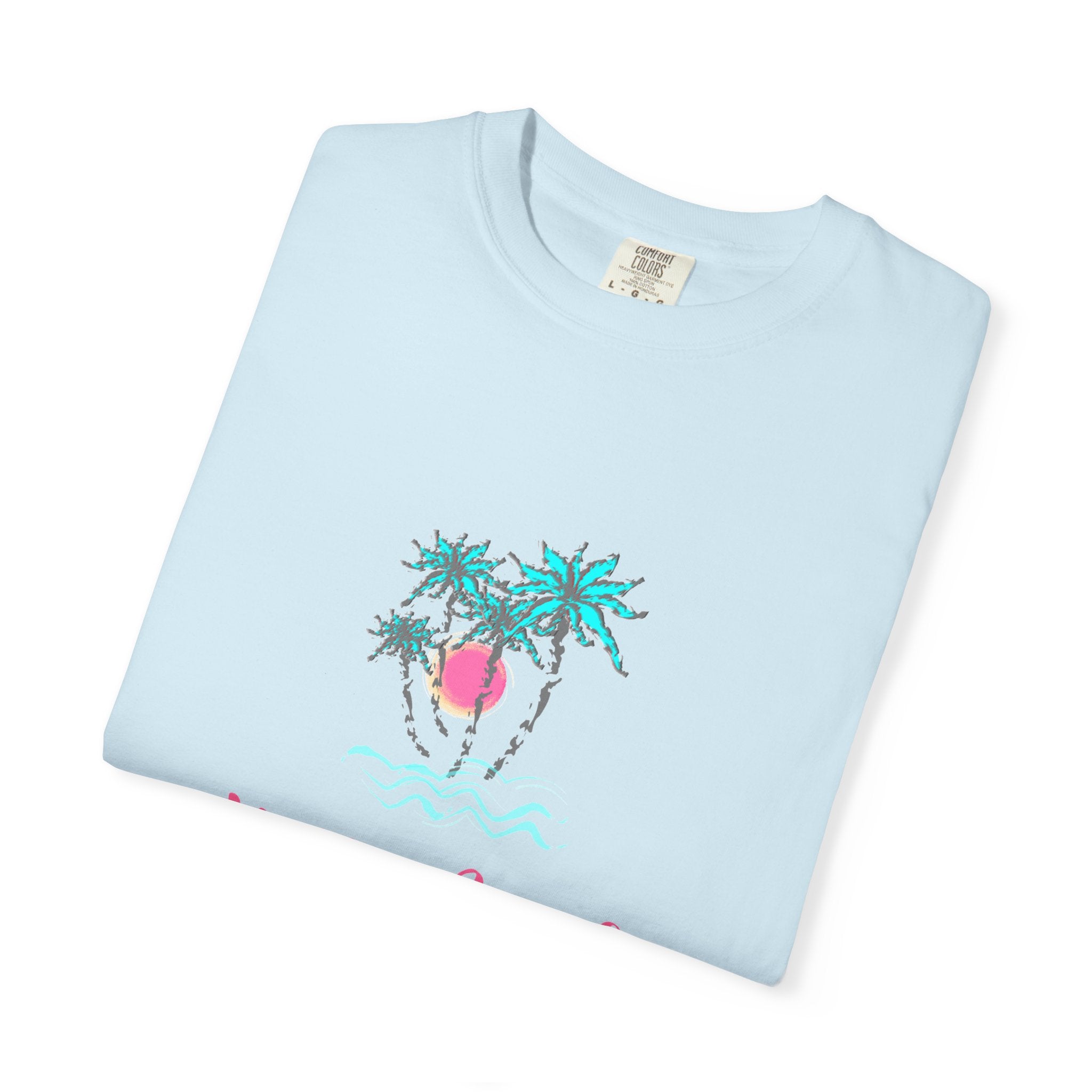 Hello Beach Graphic Unisex Garment-Dyed T-shirt