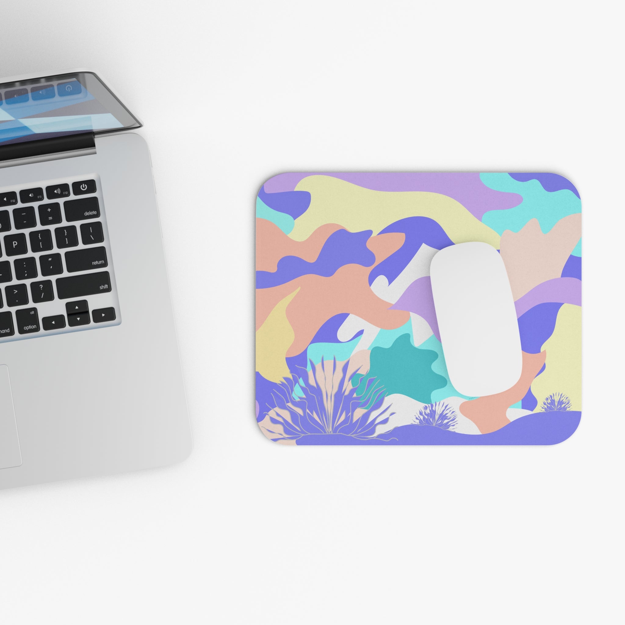 Under the Ocean Pastel Abstract Art Mouse Pad