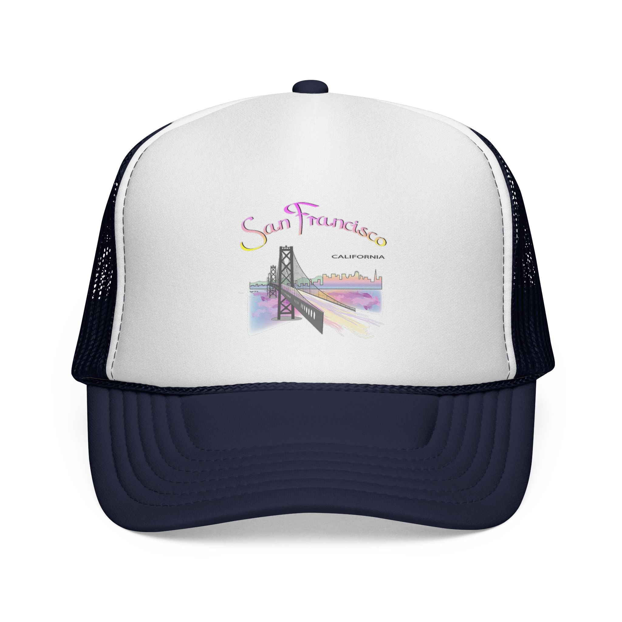 San Francisco Rainbow Bridge Graphic Trucker Caps