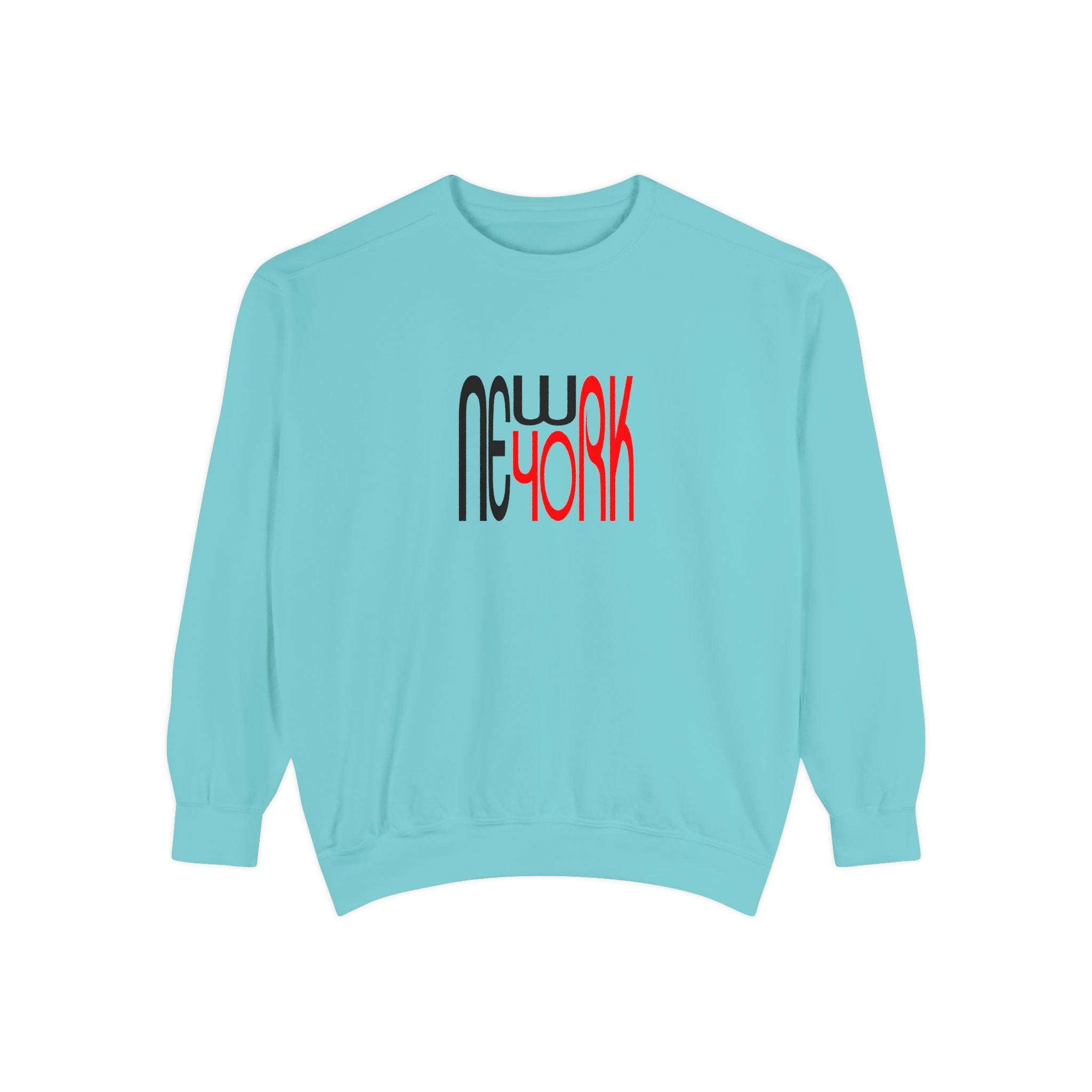 New York Black Red Lettering Graphic Unisex Sweatshirt
