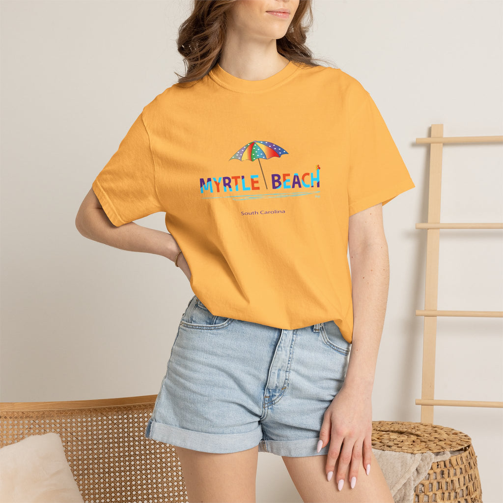 Myrtle Beach South Carolina Graphic Unisex Garment-Dyed T-shirt