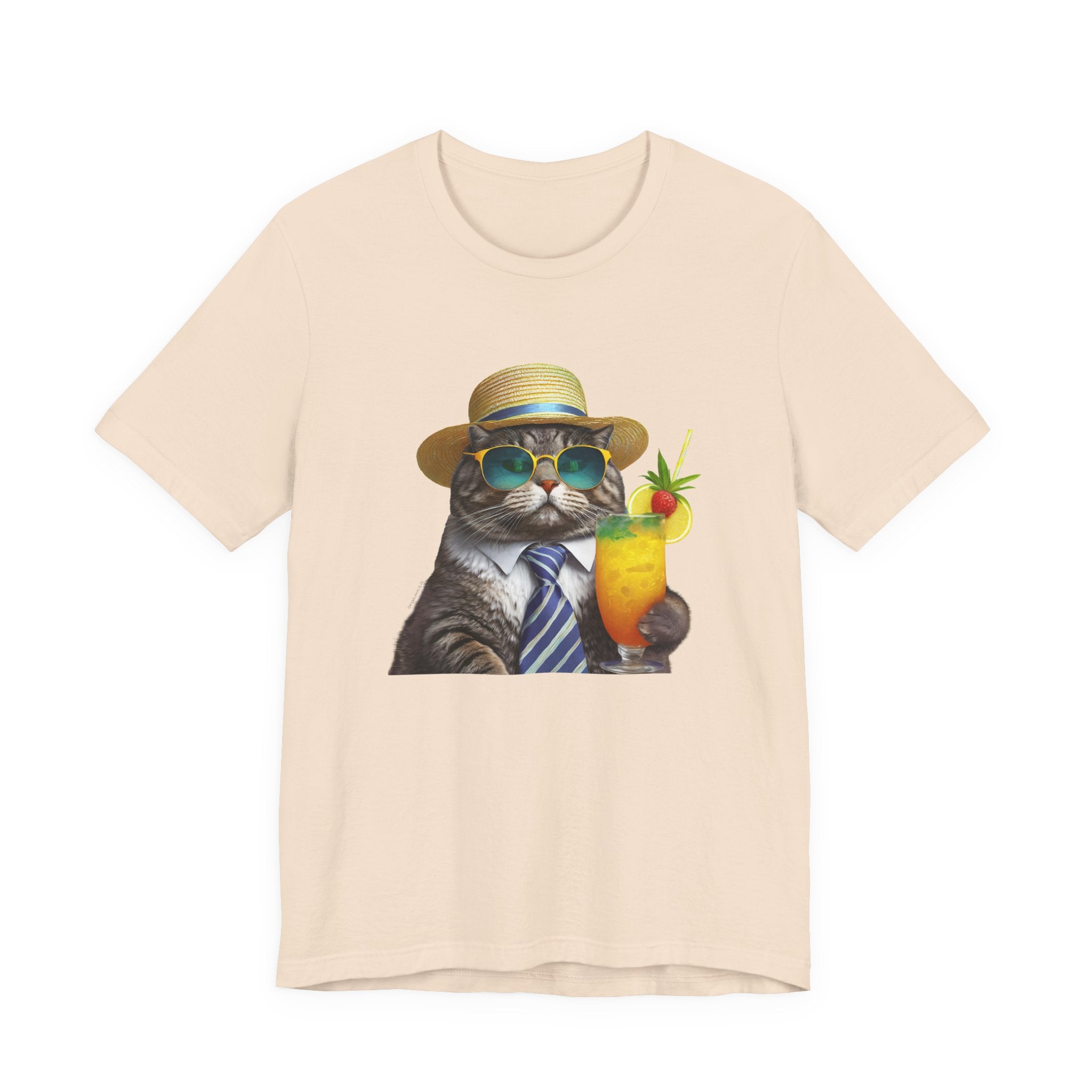 Happy Hour Cat Graphic Tee