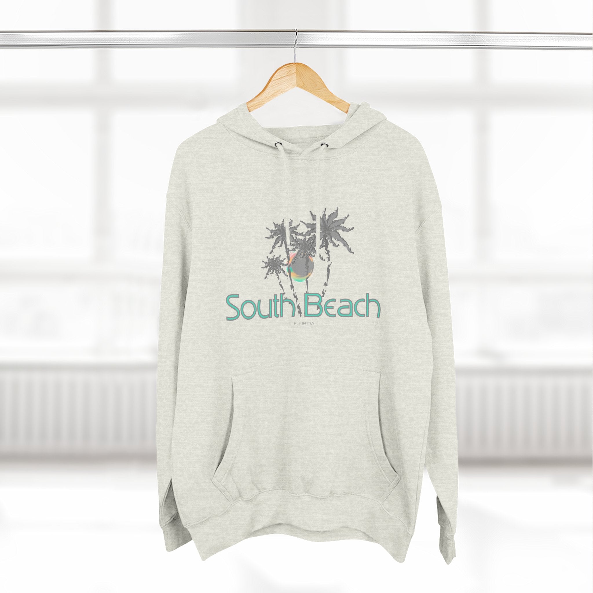 South Beach Miami Palm Tree Graphic Unisex Hoodie
